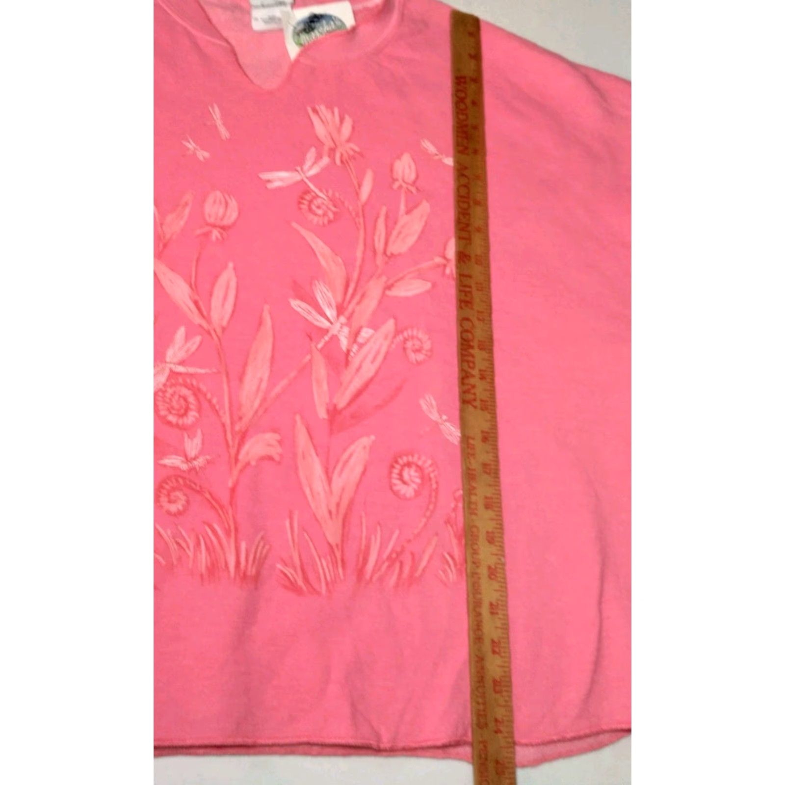 Vintage VINTAGE Marsha's Collection Sweatshirt Women Plus 2XL Pink Nature Dragonfly Cropped Pullover Activewear Size XXL / US 16-18 / IT 52-54 - 7 Thumbnail