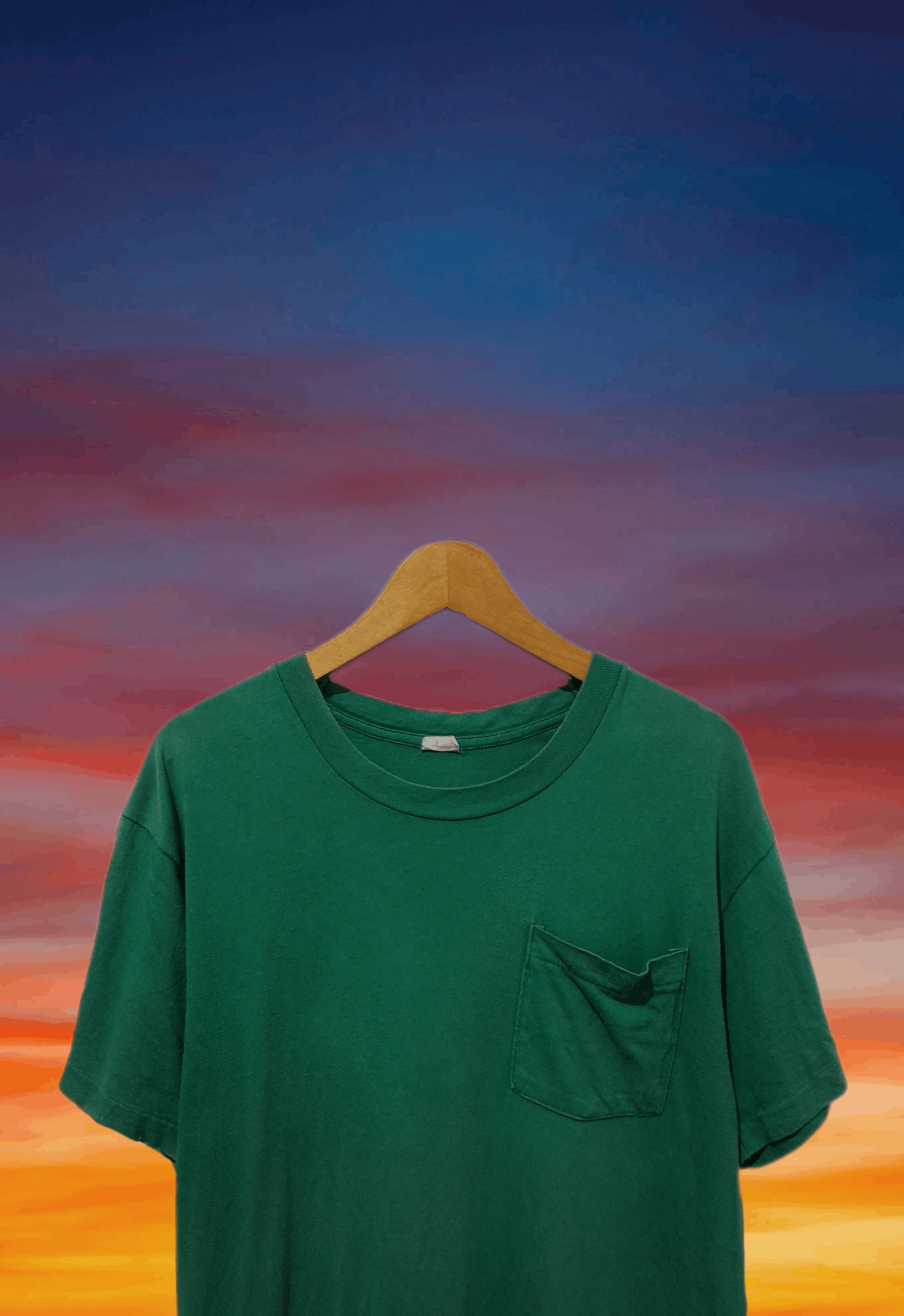 Vintage Vintage streetwear 80s Screen stars pocket blank t-shirt Size US L / EU 52-54 / 3 - 3 Thumbnail
