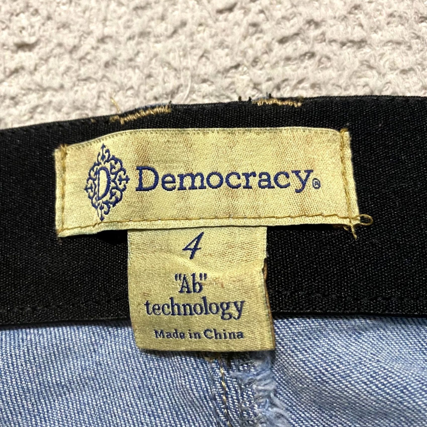 Vintage Democracy Jeans Blue Denim Medium Wash Skinny Mid Rise Womens Size 4 Slim Regular 5-Pocket Stretch Cotton Blend Size 27" / US 4 / IT 40 - 3 Thumbnail