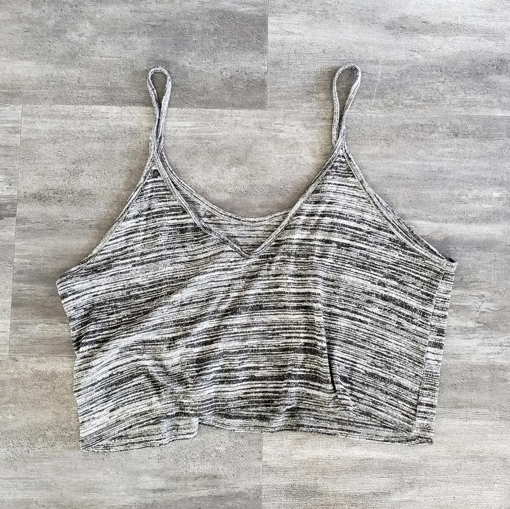 Divided Grey Black Heathered Divided Cropped Cami Size L / US 10 / IT 46 - 2 Thumbnail