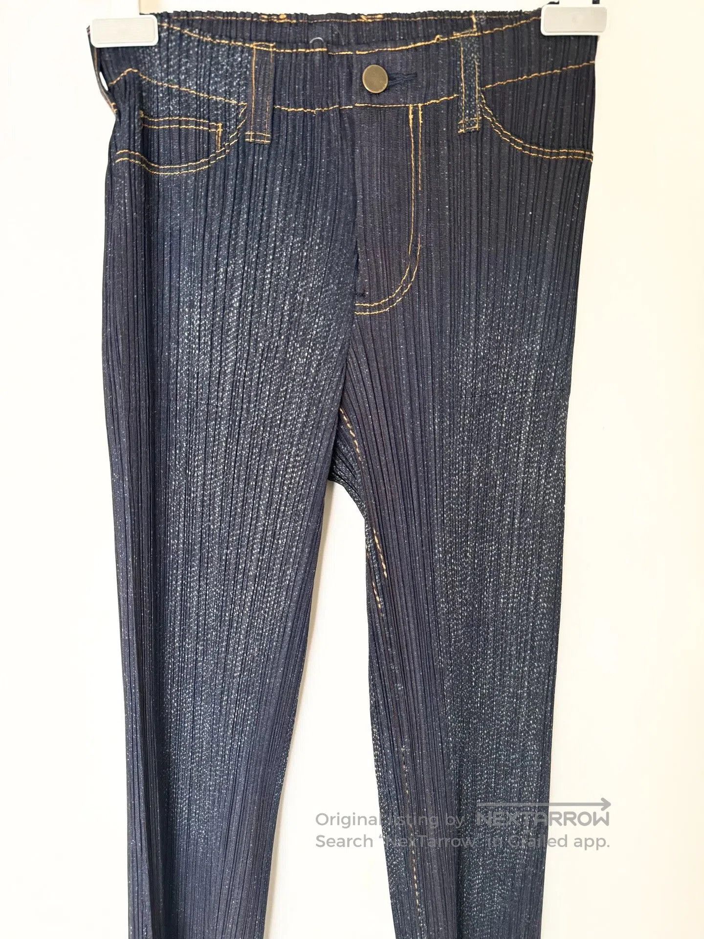 Pleats Please Issey Miyake Issey Miyake Pleats Please Blue Jeans. Size 24" / US 00 / IT 34 - 2 Thumbnail