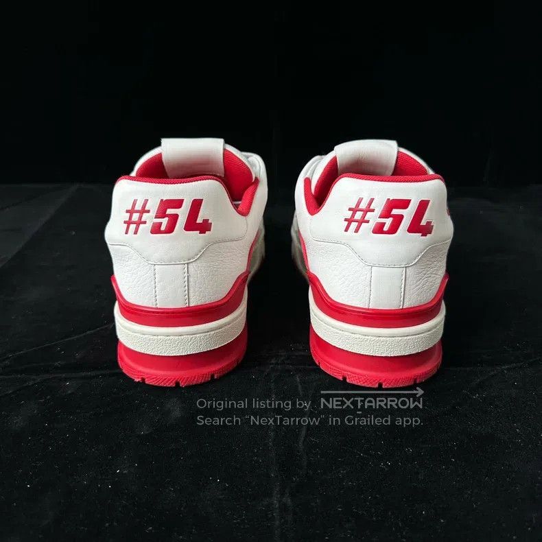 Louis Vuitton Louis Vuitton Trainer White and Red Patchwork Shoes Size US 8.5 / EU 41-42 - 8 Thumbnail