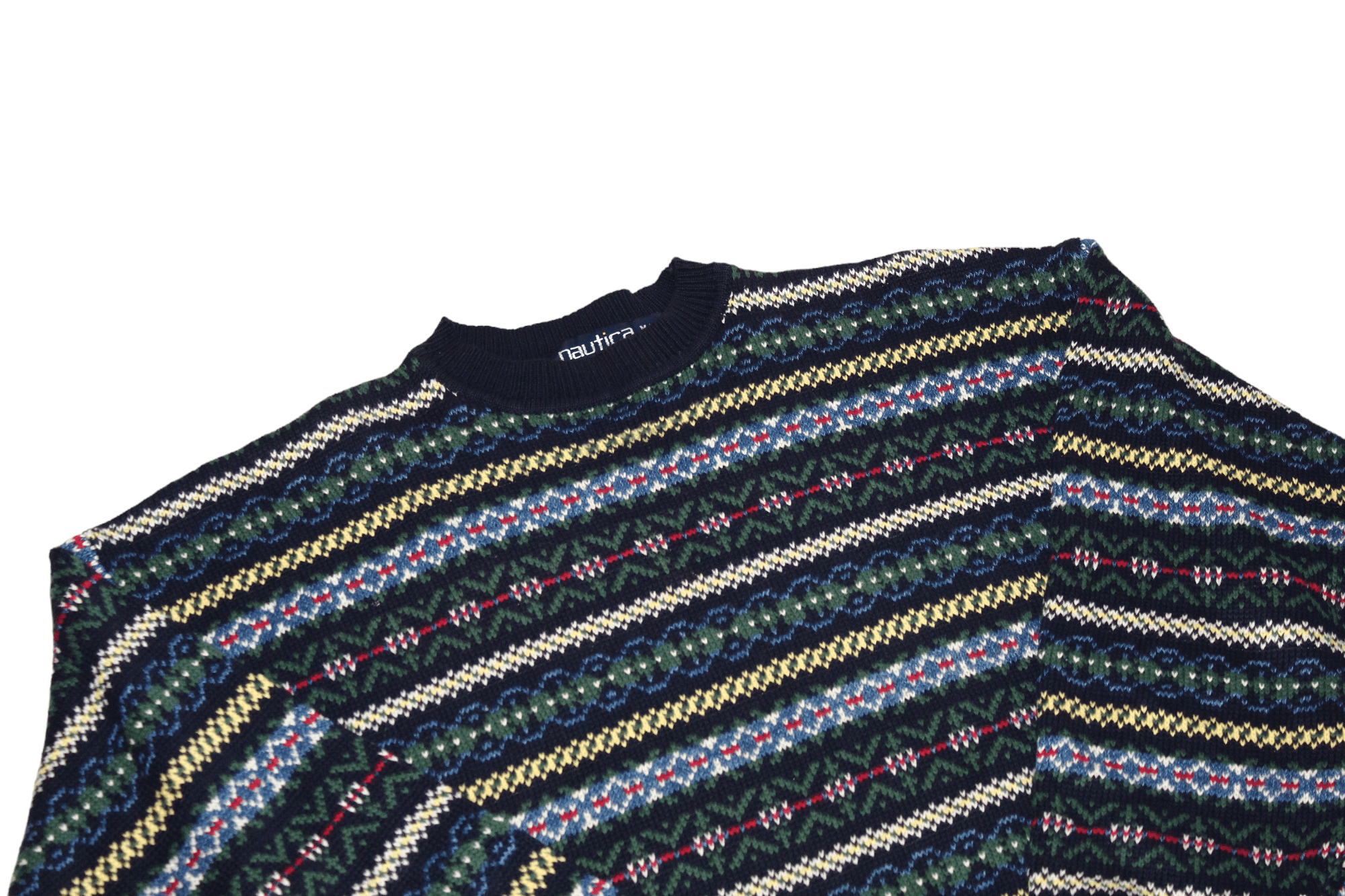 Japanese Brand 90's Nautica 100% Cotton Native Patterns Crew Neck Sweater Size US M / EU 48-50 / 2 - 7 Thumbnail