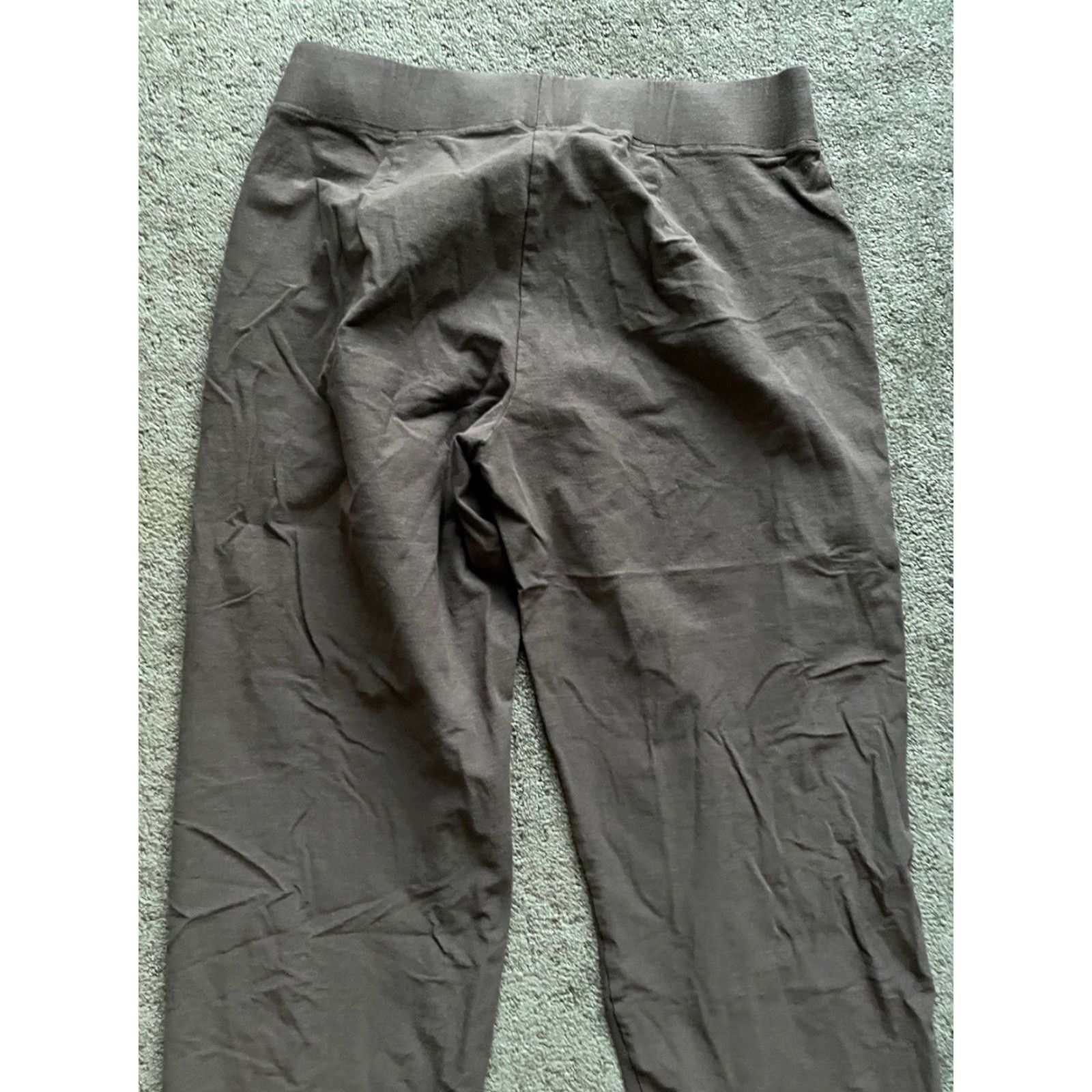 Eileen Fisher Eileen Fisher Pants Womens Size M Brown Viscose Blend Knit Office Dress Pants Straight Front Pull On Elastic Waist Comfort Easy Care Women Size 32" / US 10 / IT 46 - 4 Thumbnail