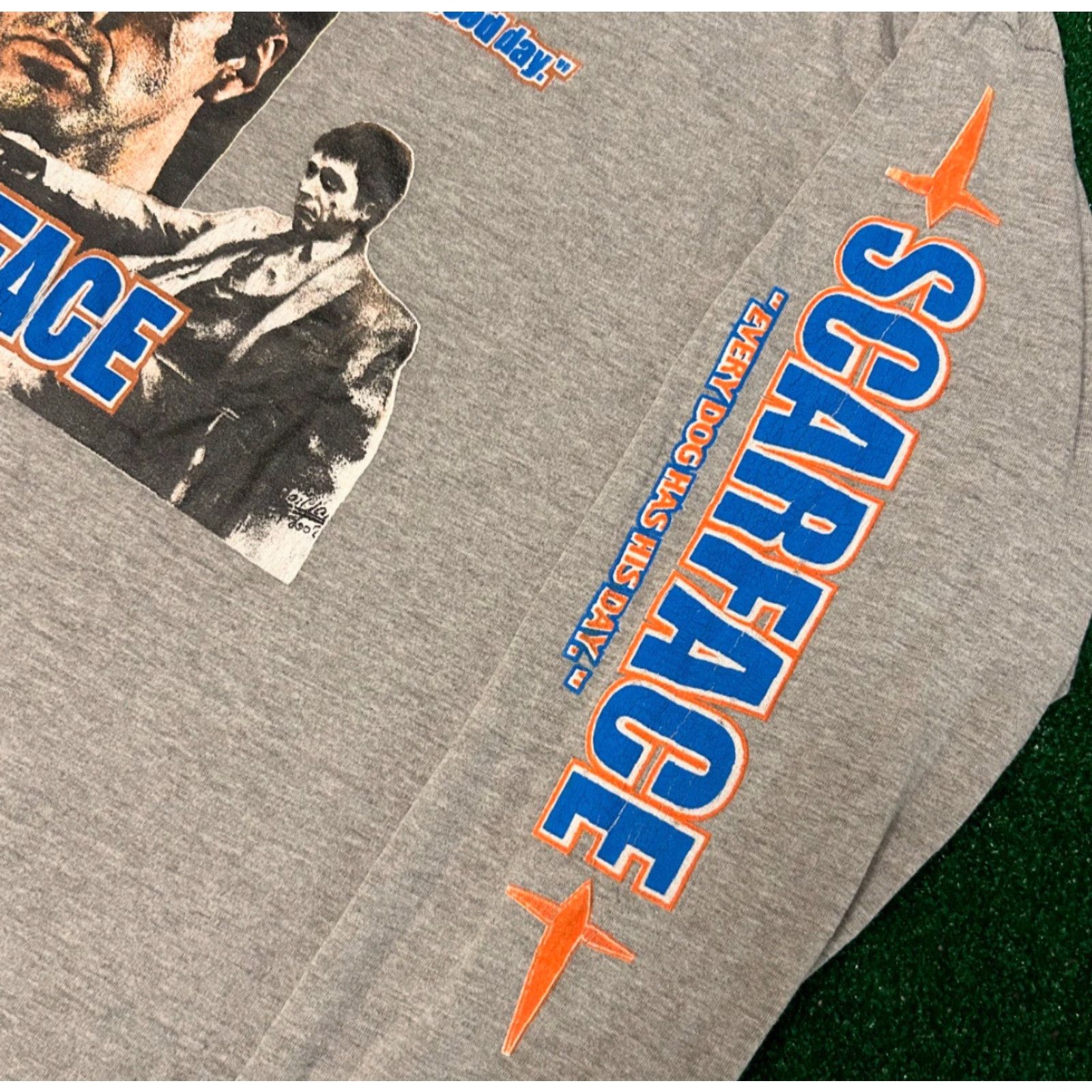 Vintage VINTAGE Scarface Movie Promo Longsleeve Shirt Mens XL Gray 90s Y2K Punk Grunge Hip Hop Sleeve Hit Size US XL / EU 56 / 4 - 2 Thumbnail