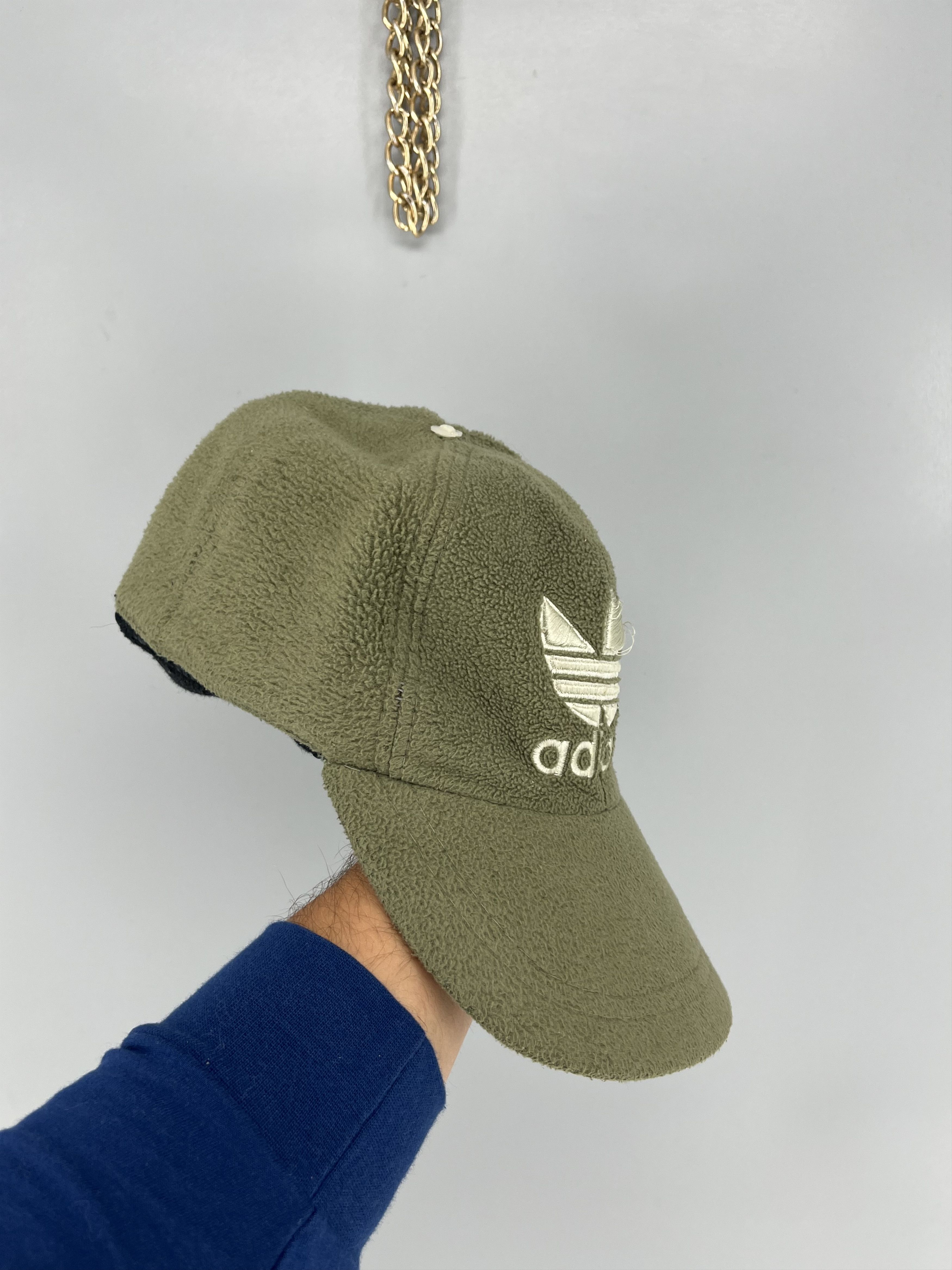 Adidas Vintage 90s Adidas Fleece Winter Gorpcore Cap Size ONE SIZE - 2 Thumbnail