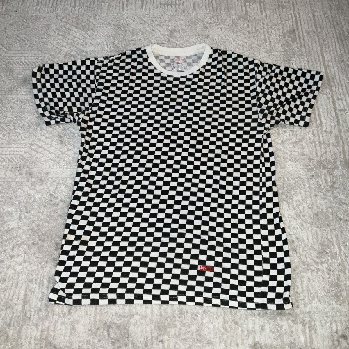 Hanes × Supreme Supreme Checkered T-shirt Size US S / EU 44-46 / 1 - 1 Thumbnail