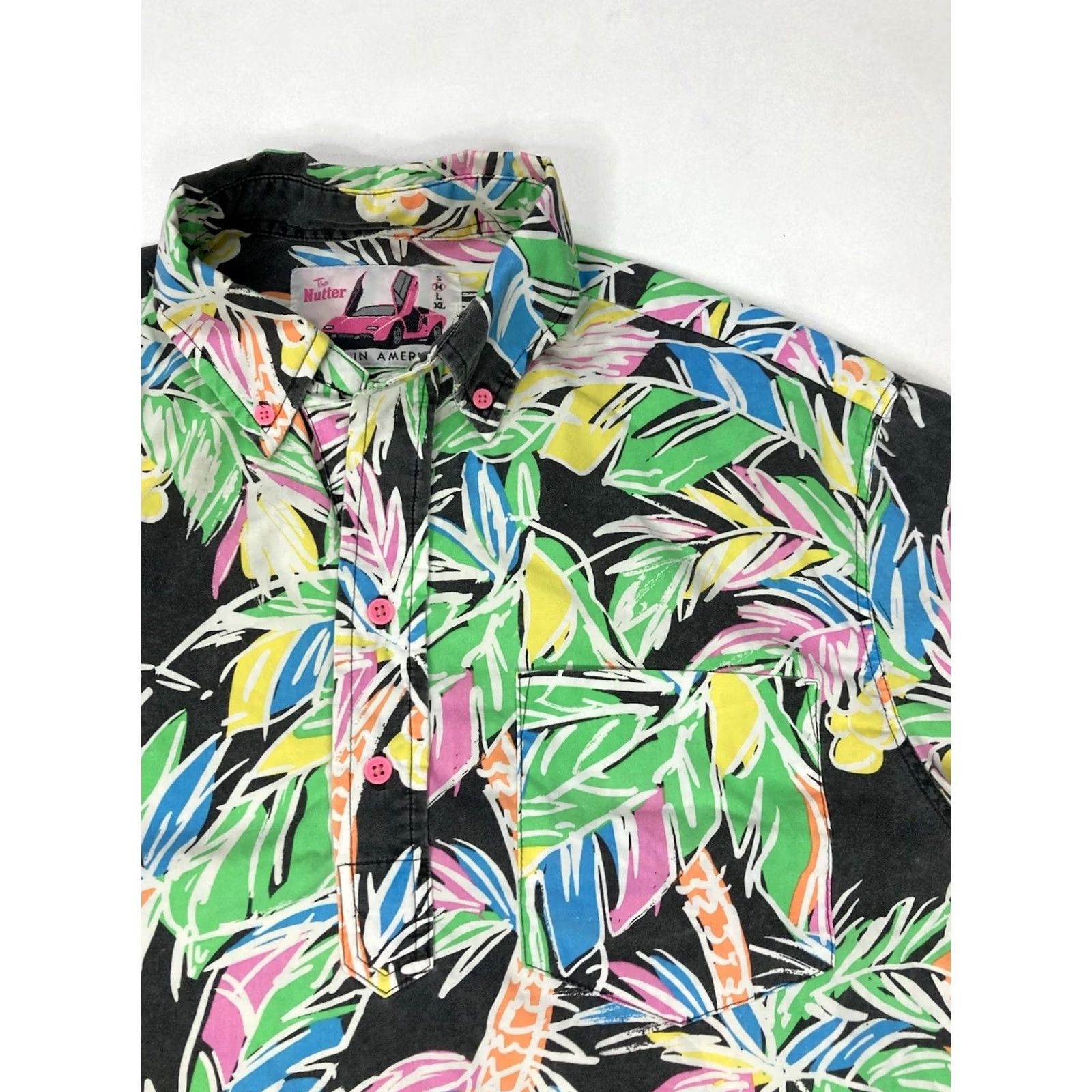Vintage VINTAGE The Nutter Palm Trees Print Popover Shirt Men Medium Short Sleeve 90s Size US M / EU 48-50 / 2 - 2 Thumbnail