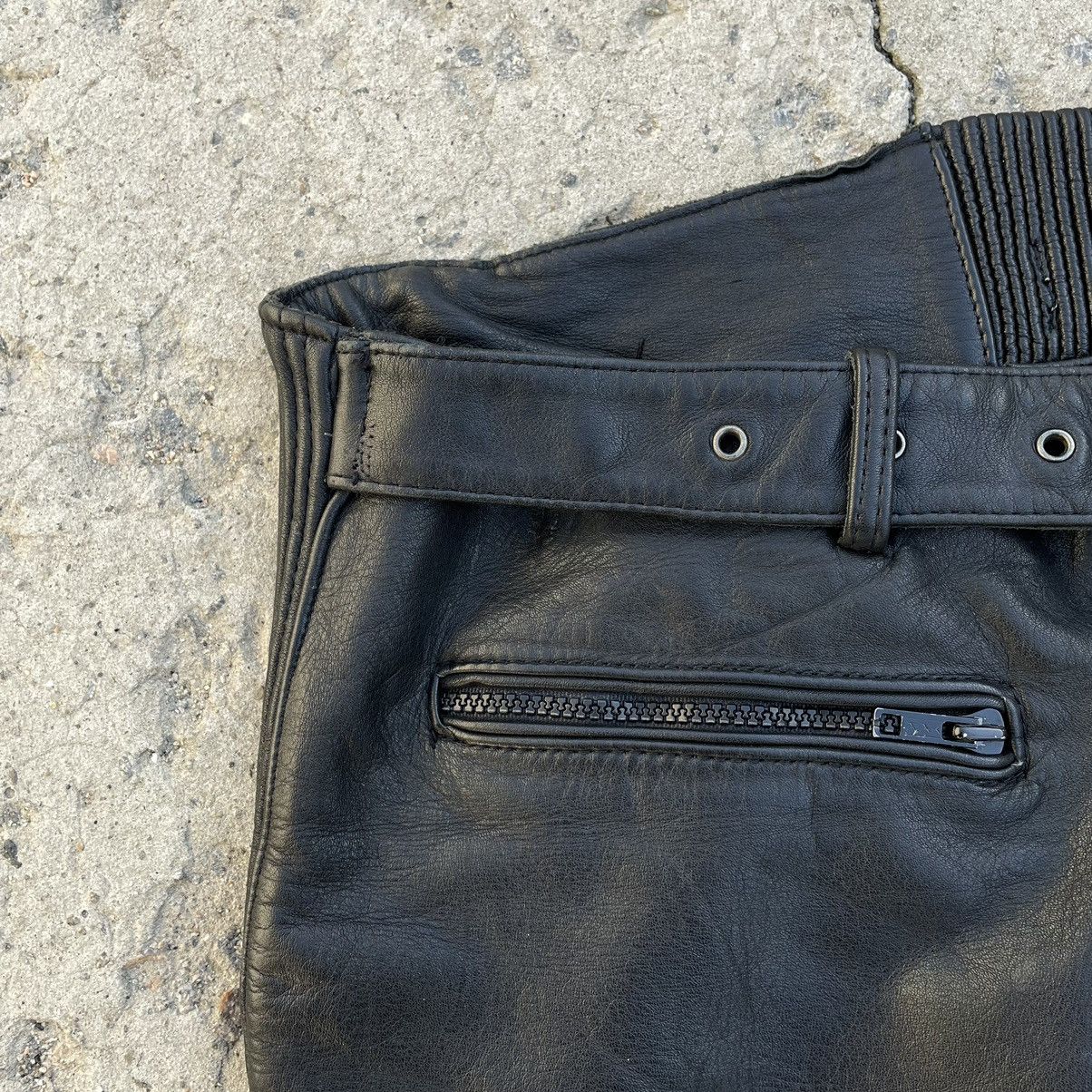 Vintage Vintage Moto Leather Pants 90s Y2K Style Japanese USA Size US 38 / EU 54 - 7 Thumbnail