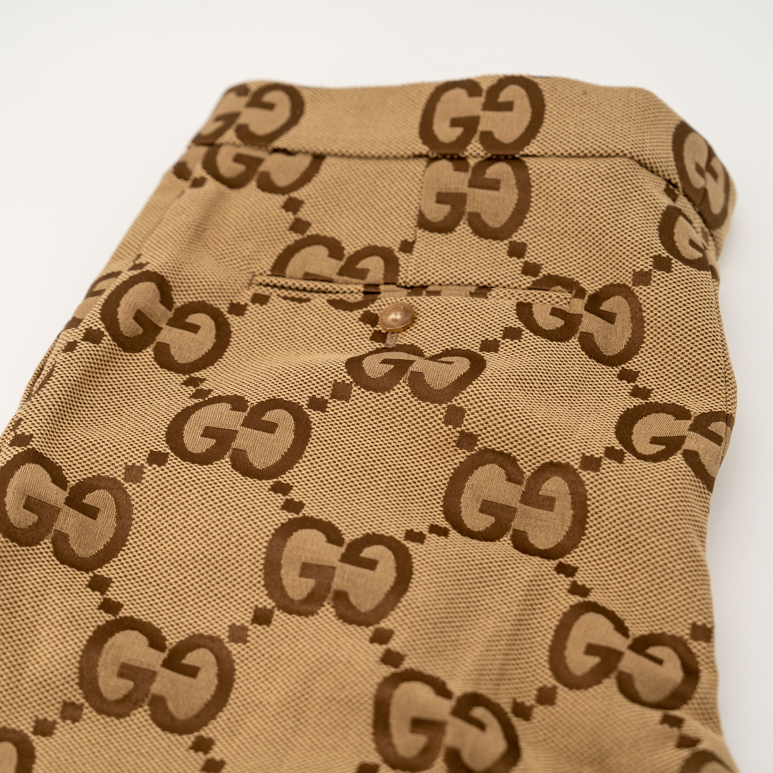 Gucci 50 L Gucci GG Canvas Beige Shorts Men Brown Wide Leg Size US 34 / EU 50 - 7 Thumbnail