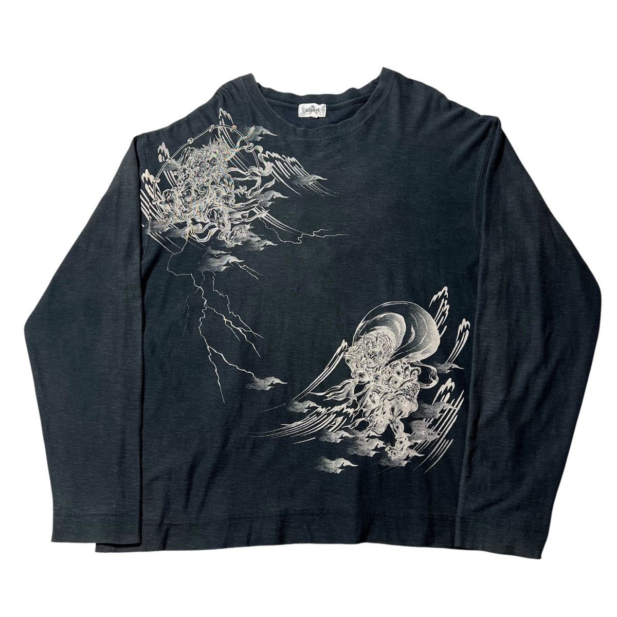 Japanese Brand Crazy Karakuri Tamashii Y2k Printed Beautiful Faded Shirt Size US XXL / EU 58 / 5 - 11 Thumbnail