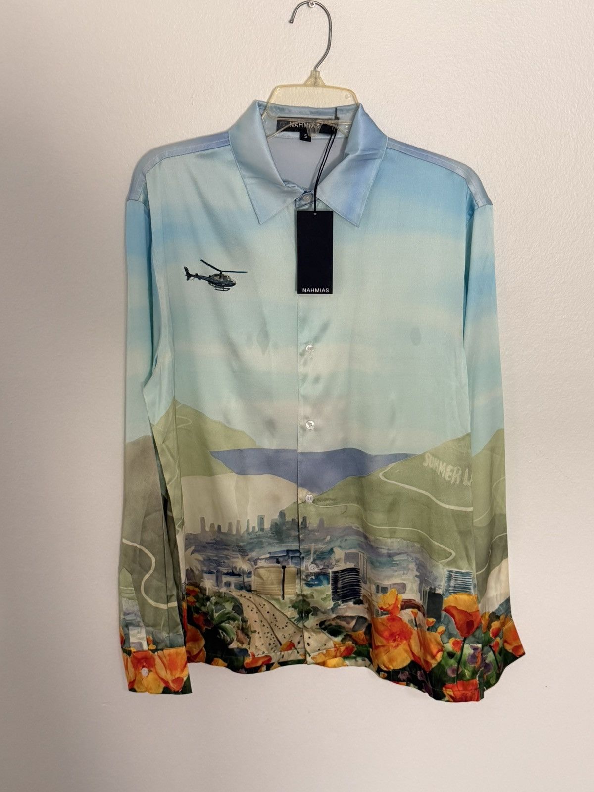 Nahmias NAHMIAS Silk Size S Helicopter Landscape Size US S / EU 44-46 / 1 - 1 Thumbnail