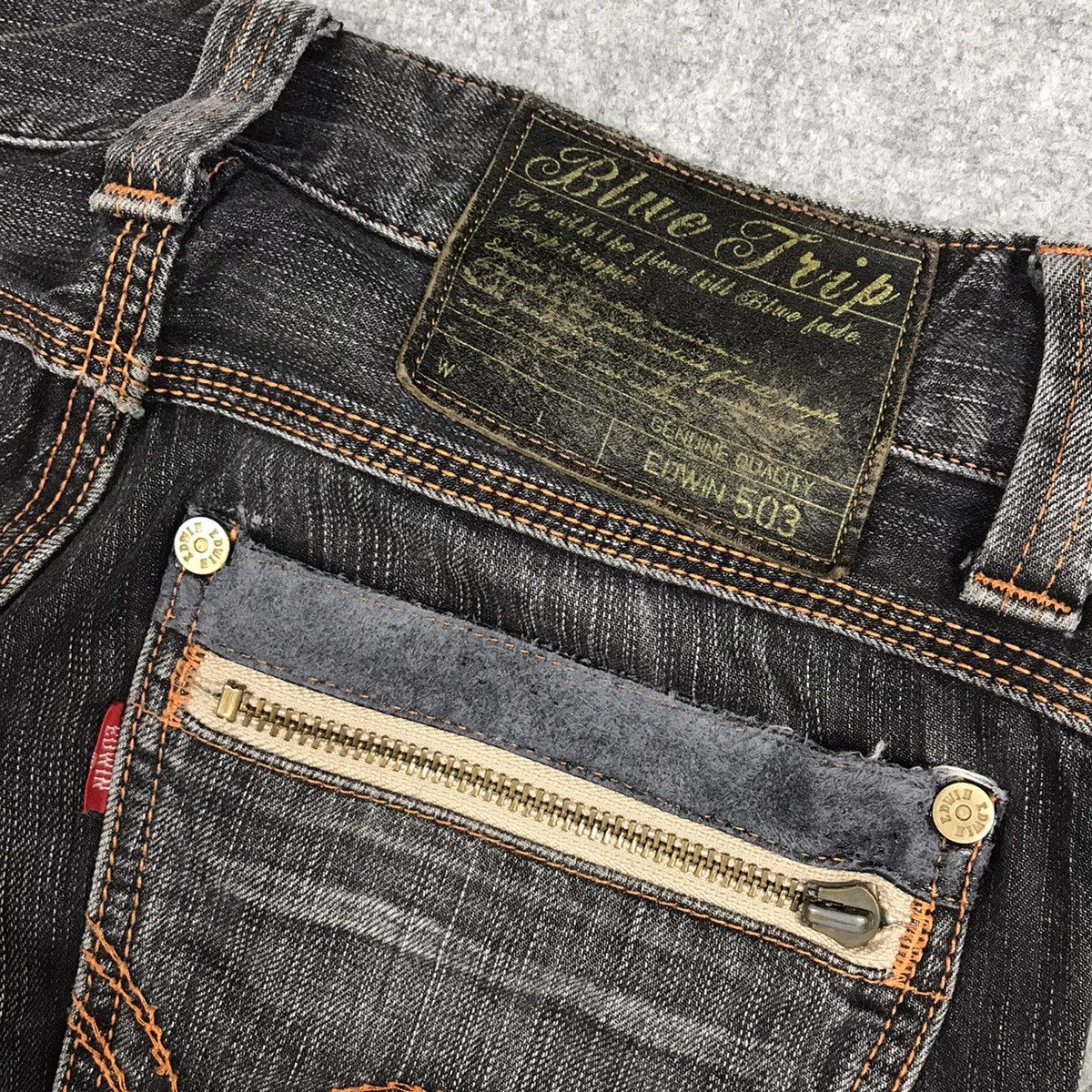 If Six Was Nine × Japanese Brand JAPAN STYLE DENIM BLACK FADED DISTRESSED PANTS Size US 28 / EU 44 - 14 Thumbnail