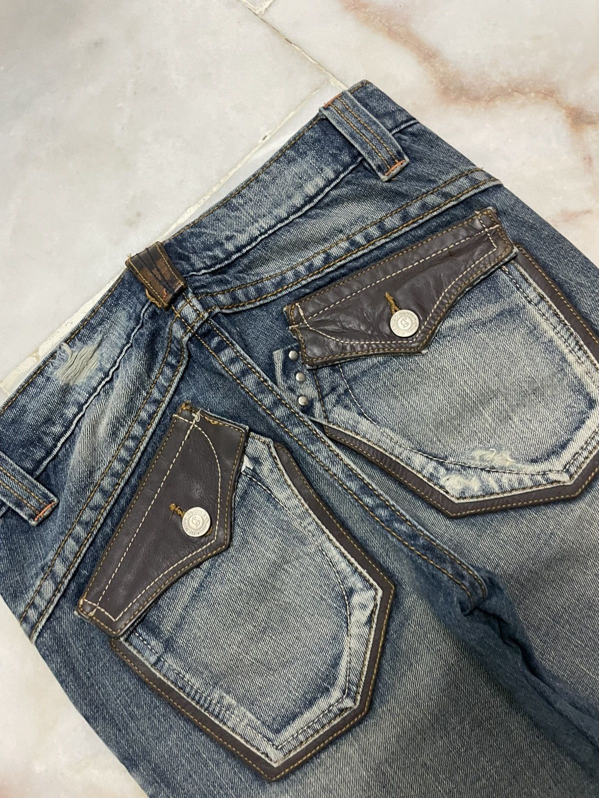 Japanese Brand 💥Flared💥90s Japanese Bushpants Mudwash Sick Distress Bootcut Size 28" / US 6 / IT 42 - 13 Thumbnail