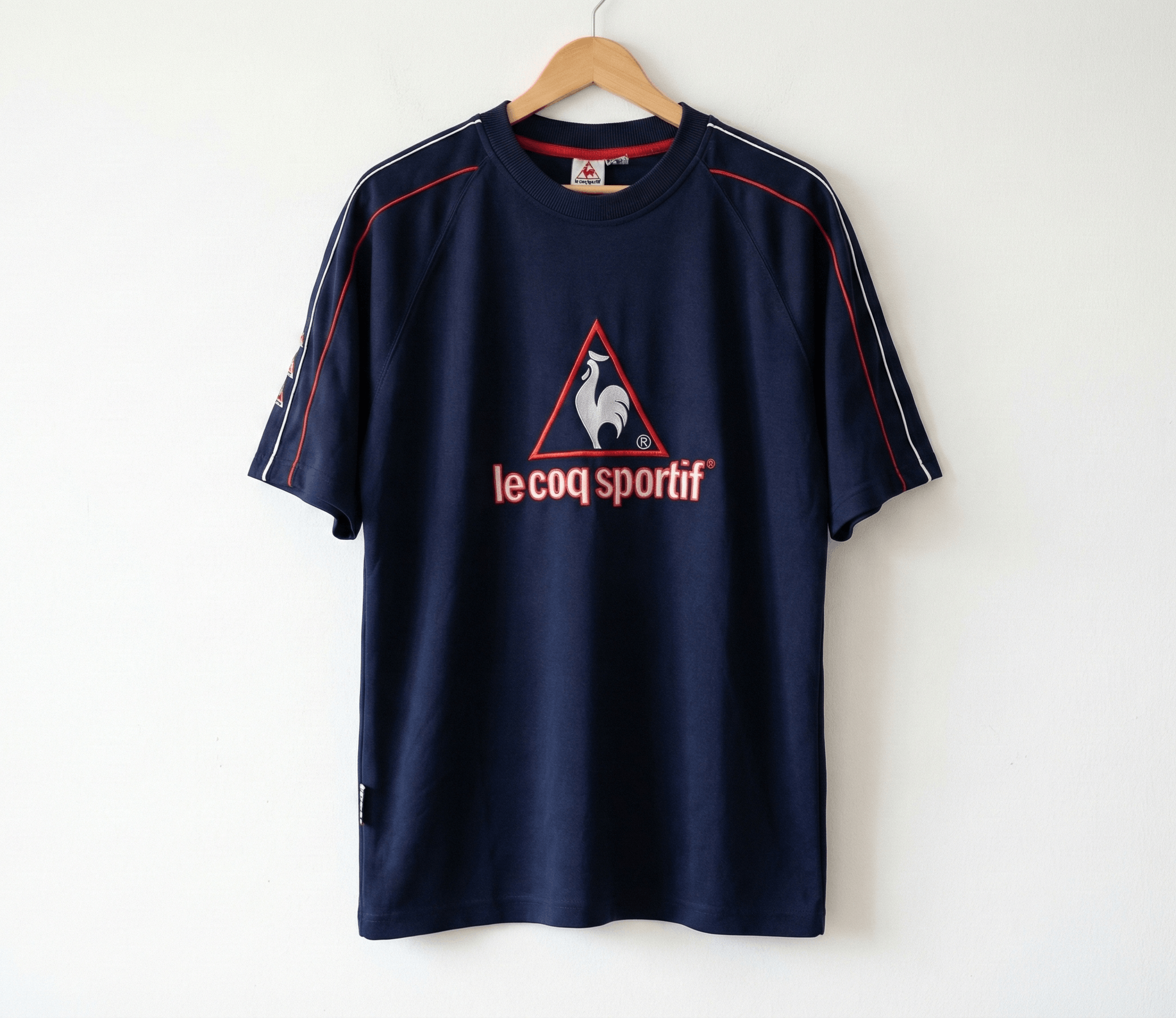Le Coq Sportif Vintage Le Coq Sportif Jersey Navy XLB Retro 90s Soccer Top Size US XL / EU 56 / 4 - 1 Thumbnail
