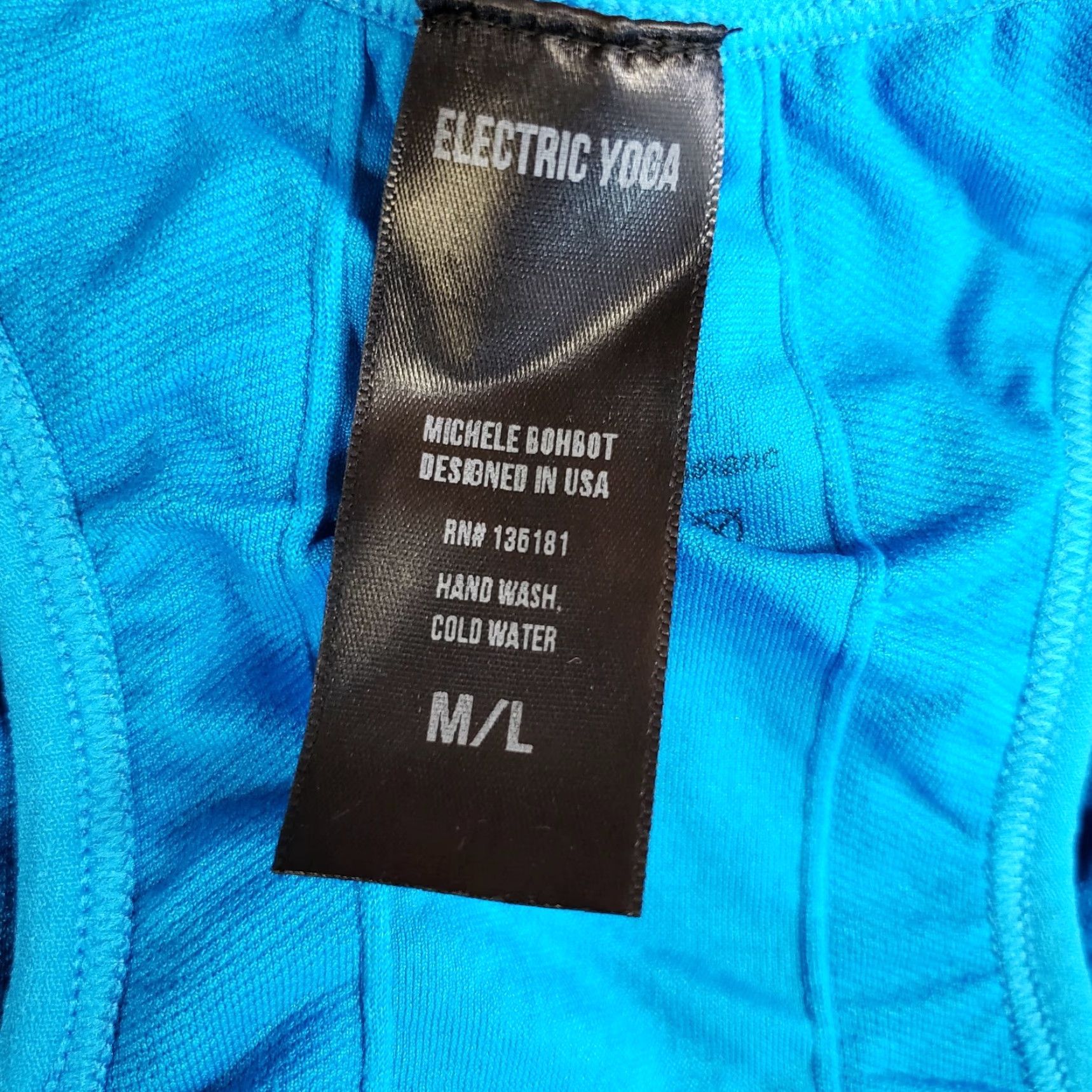 Vintage Electric Yoga Tank Top Womens M/L Racerback Solid Blue Fitness Top Size M / US 6-8 / IT 42-44 - 4 Thumbnail
