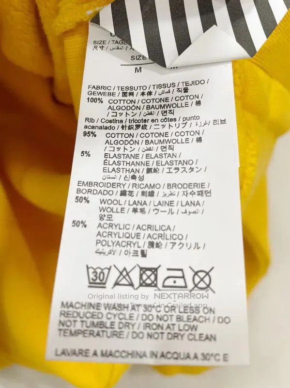 Off-White Off-White Yellow Cotton Long Sleeve Sweatshirt . Size US M / EU 48-50 / 2 - 5 Thumbnail