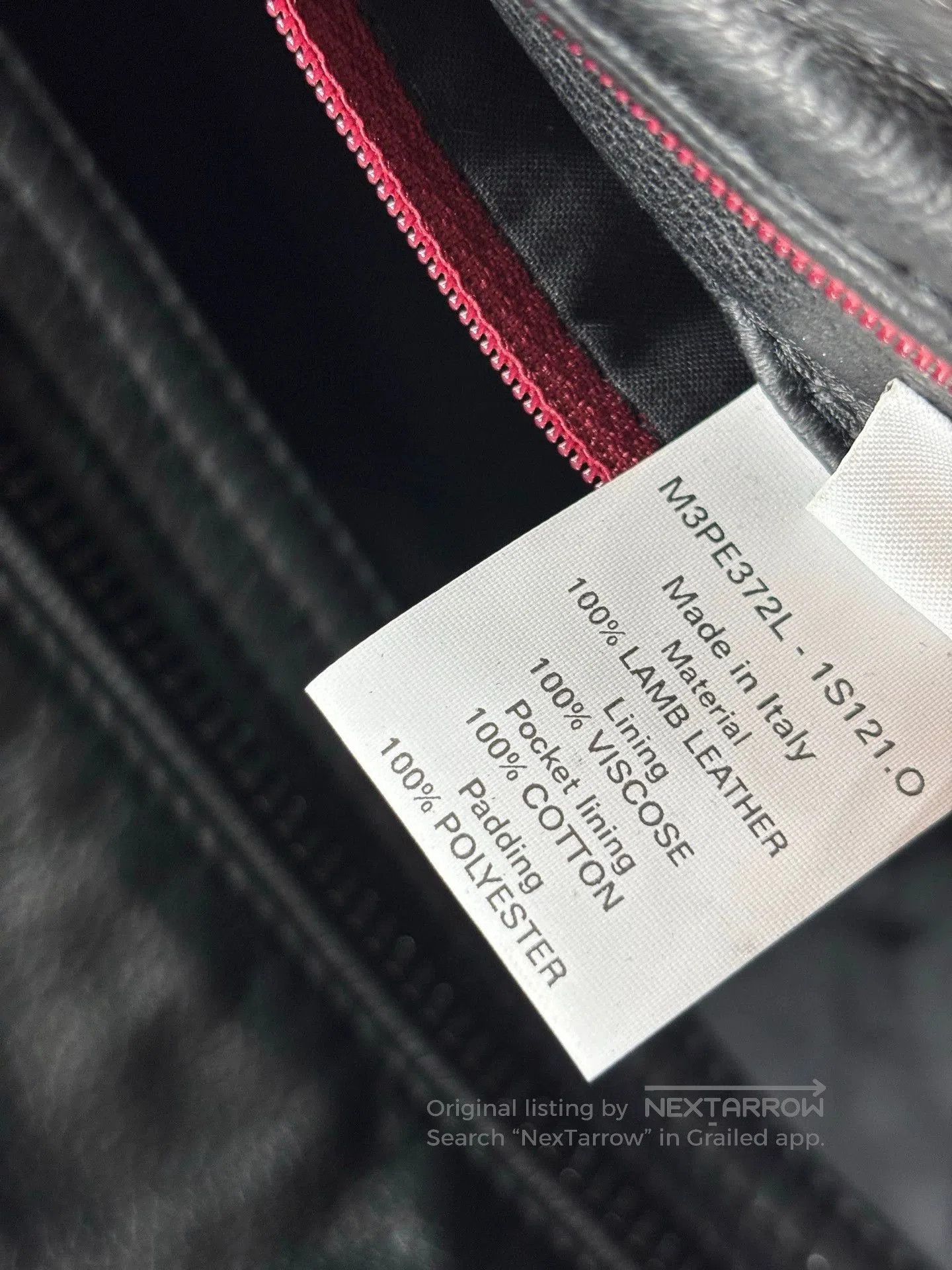 Emporio Armani black leather men's jacket from bally. Size US M / EU 48-50 / 2 - 6 Thumbnail