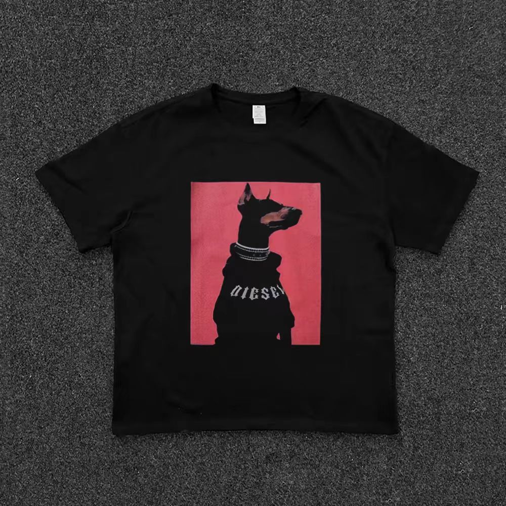 Other Vintage Street Hip Hop Doberman Print Short Sleeve T Shirt Size US M / EU 48-50 / 2 - 1 Thumbnail