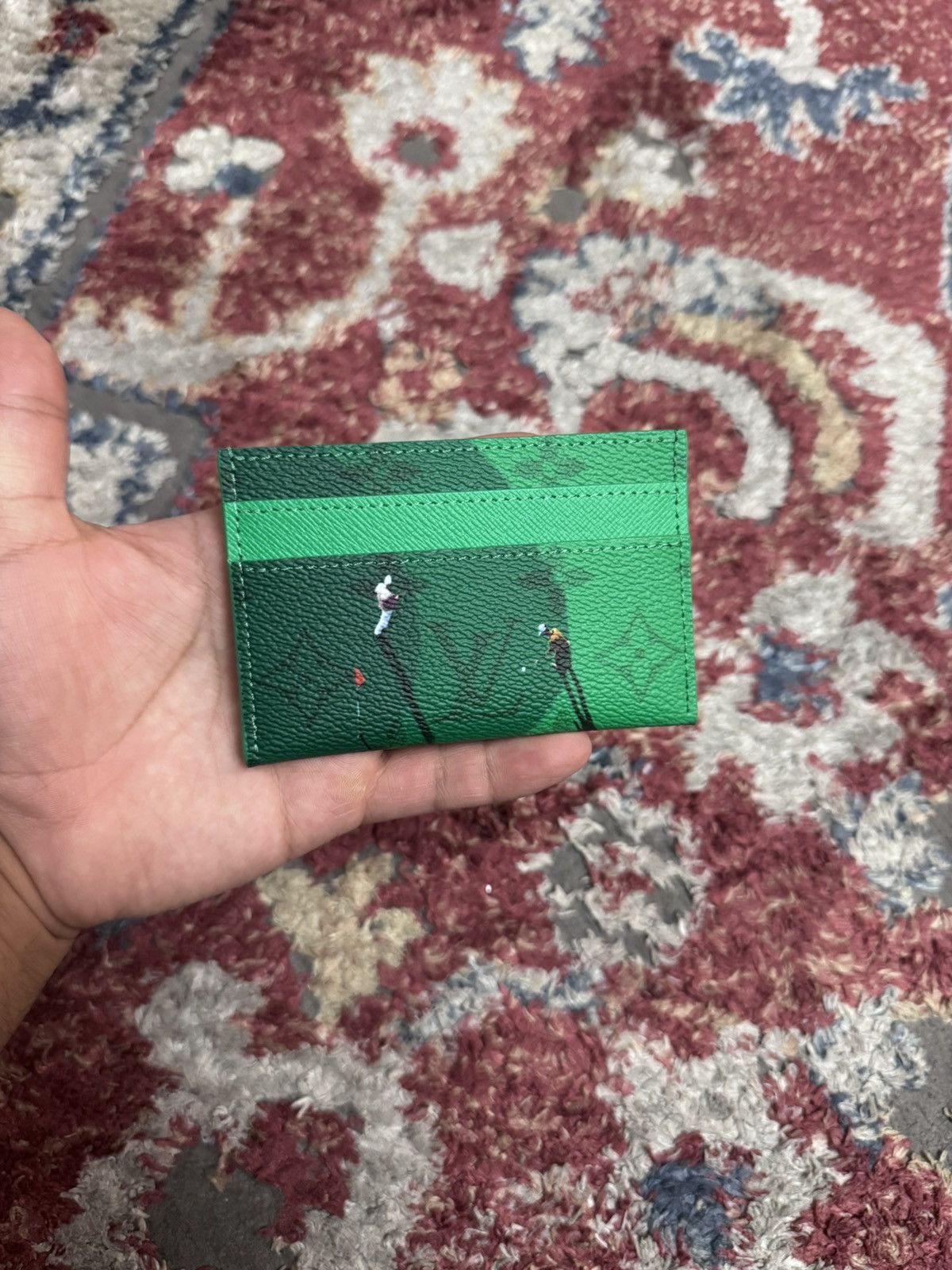 Louis Vuitton Golf Double Card Case Green