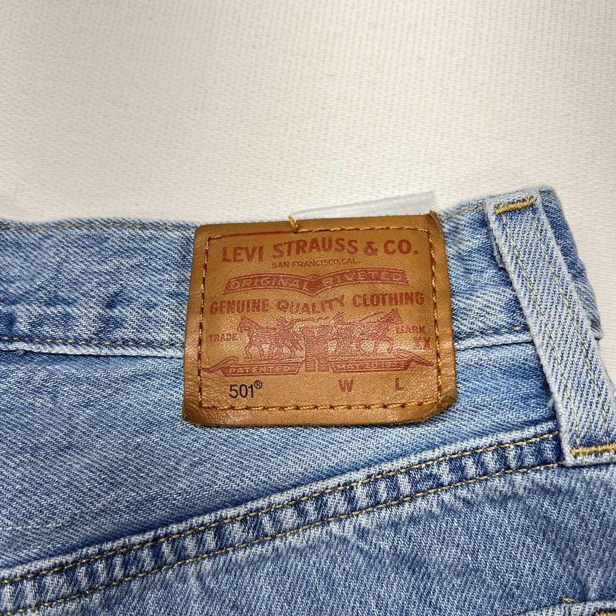 Levi's Levis Premium Jeans Blue 501 Straight Original Denim Ripped Size 25" / US 0 / IT 36 - 15 Thumbnail