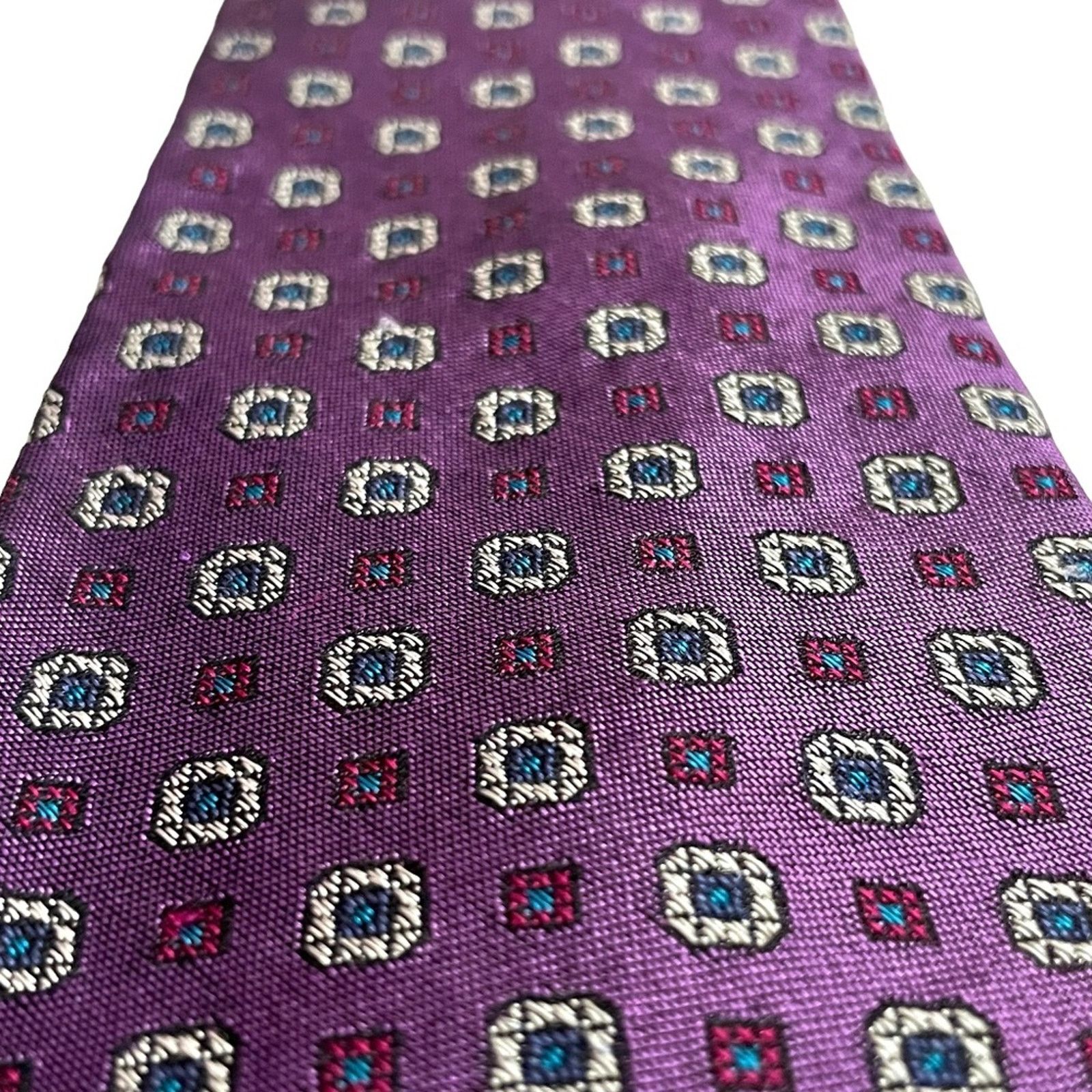 Liberty × Vintage Vintage Liberty of London Purple Foulard Silk Necktie Tie Size ONE SIZE - 8 Thumbnail