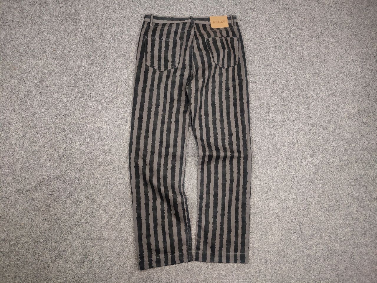Kenzo Kenzo Design Dark Gray Striped Casual Canvas Mens Pants Size US 30 / EU 46 - 5 Thumbnail