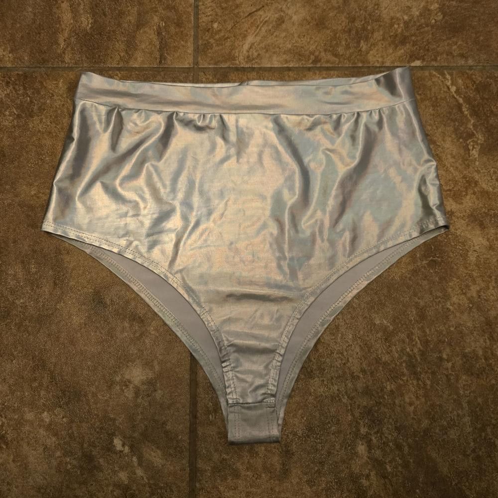 Designer Silver Metallic iHeartRaves Booty Bottoms Size ONE SIZE - 1 Thumbnail