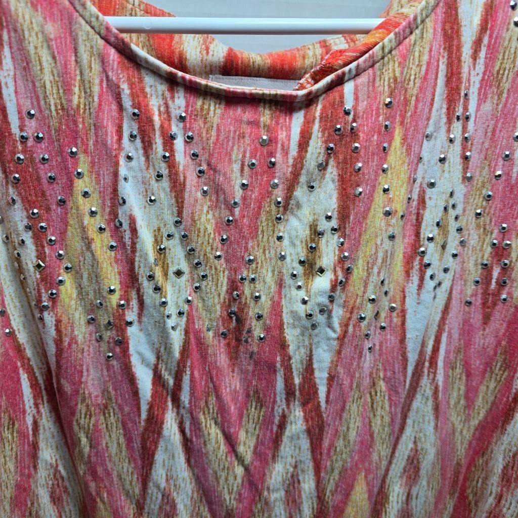 The Unbranded Brand Women's Alfred Dunner Coral White Short Sleeve Tee Size XL / US 12-14 / IT 48-50 - 2 Thumbnail