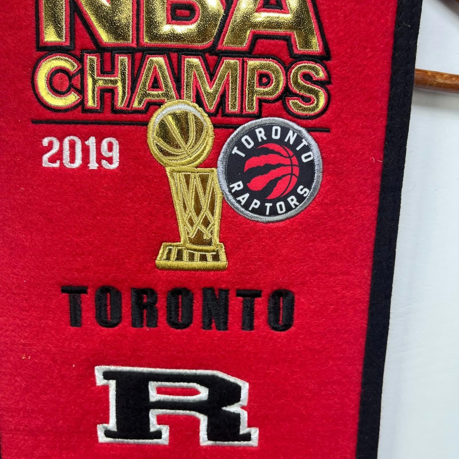 Other Toronto Raptors 2019 NBA Champs Embroidered Heritage Banner Size ONE SIZE - 5 Thumbnail