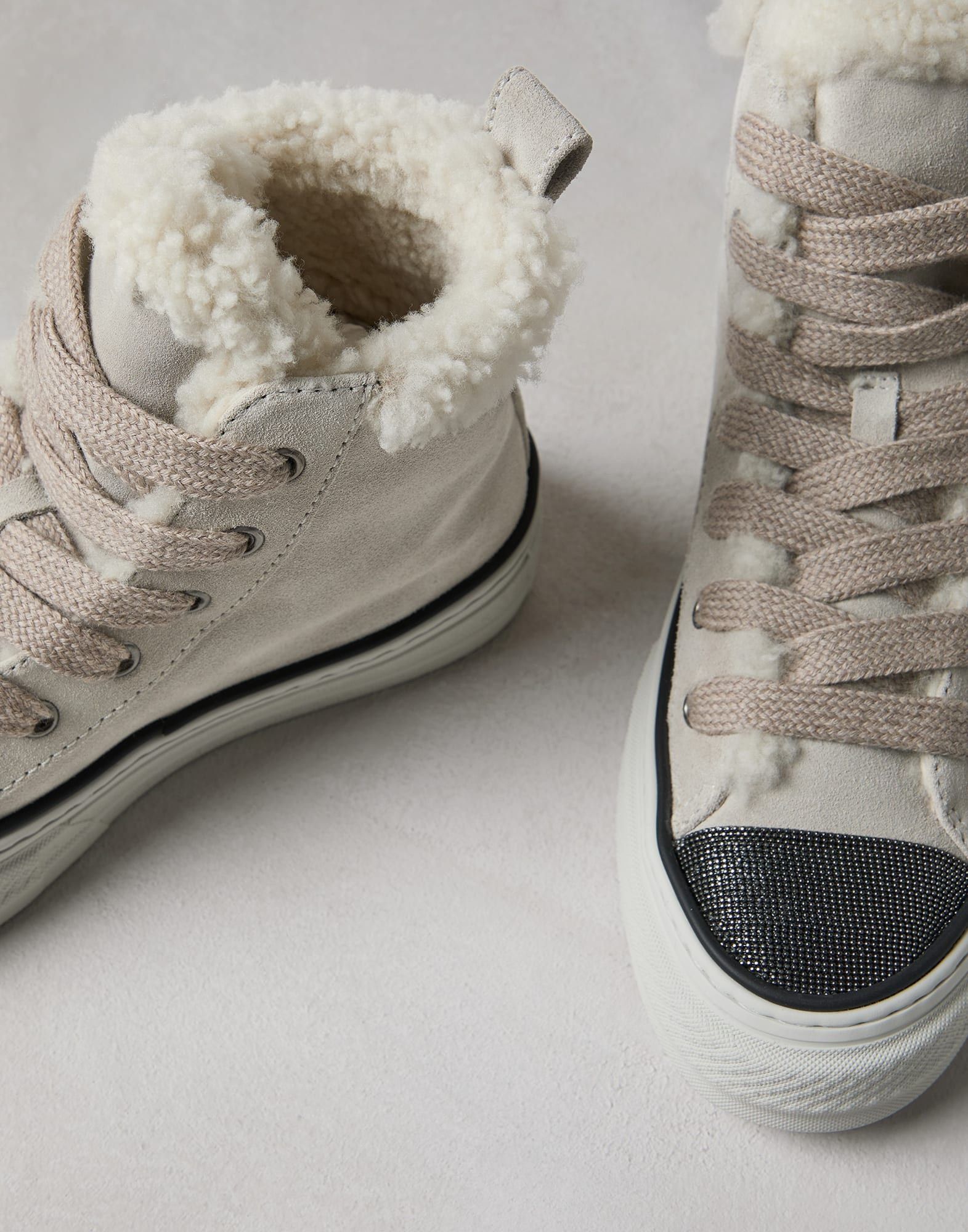 Brunello Cucinelli o1la1rc1a1025 Hi-Top Sneakers in White Size US 9 / IT 39 - 3 Thumbnail