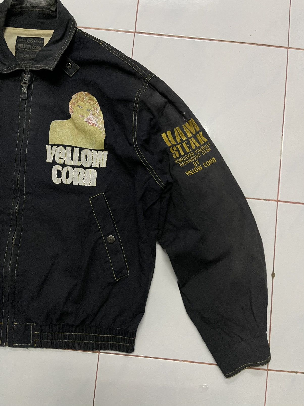 Vintage × YELLOW CORN 2000s YELLOW CORN HAMSTEAK SUN FADED DISTRESSED JACKET RARE Size US M / EU 48-50 / 2 - 4 Thumbnail