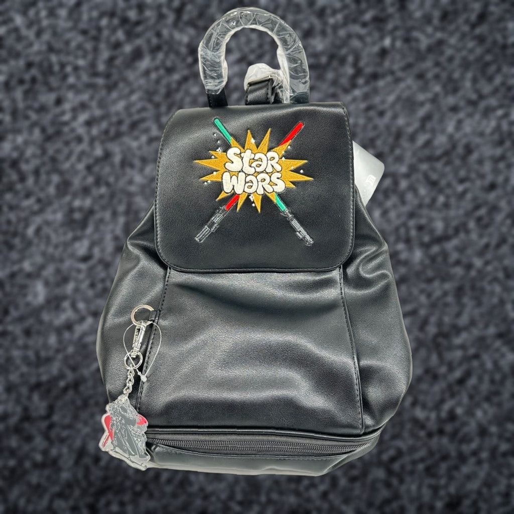 Disney Disney Star Wars Crossbody Bag 90s Black Mini Backpack Lightsabers & Keychain Size ONE SIZE - 1 Thumbnail