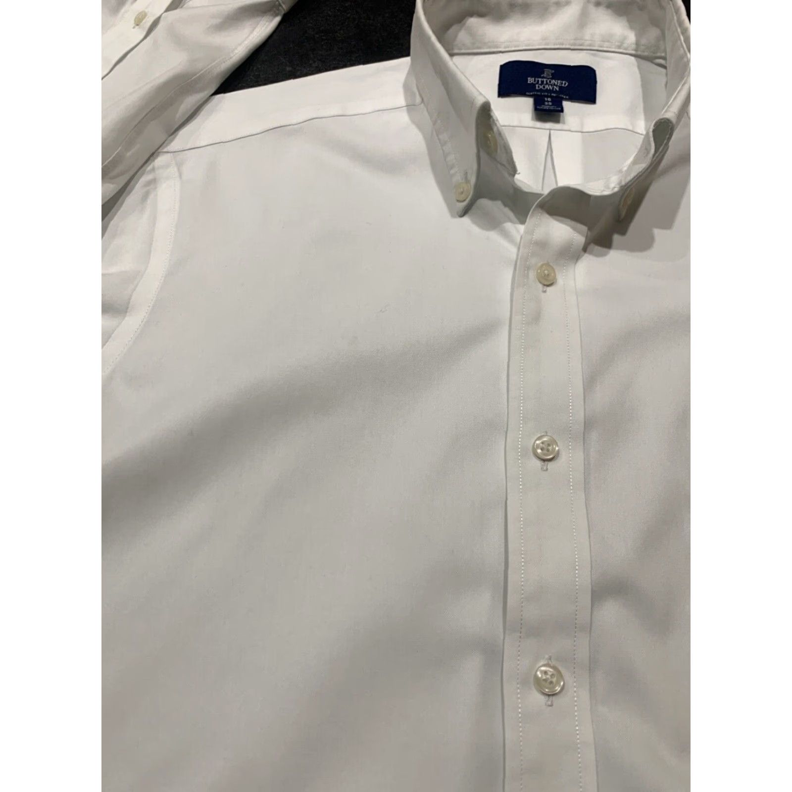 J Brand VINTAGE Buttoned Down Dress Shirt Men White 16 Regular Office Workwear Size 42R - 4 Thumbnail