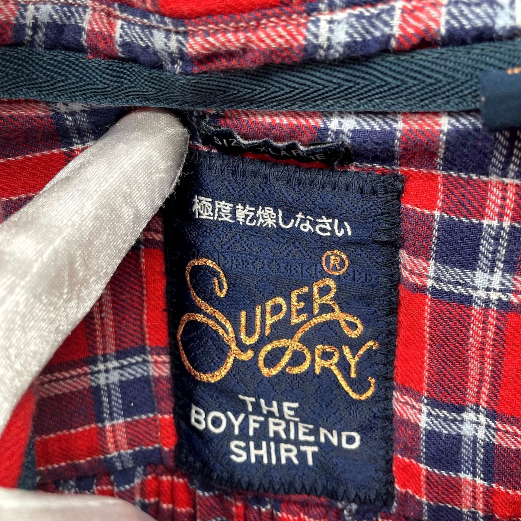 Superdry VINTAGE Superdry Shirt Womens XL Red Blue Plaid Button Down Size XL / US 12-14 / IT 48-50 - 5 Thumbnail