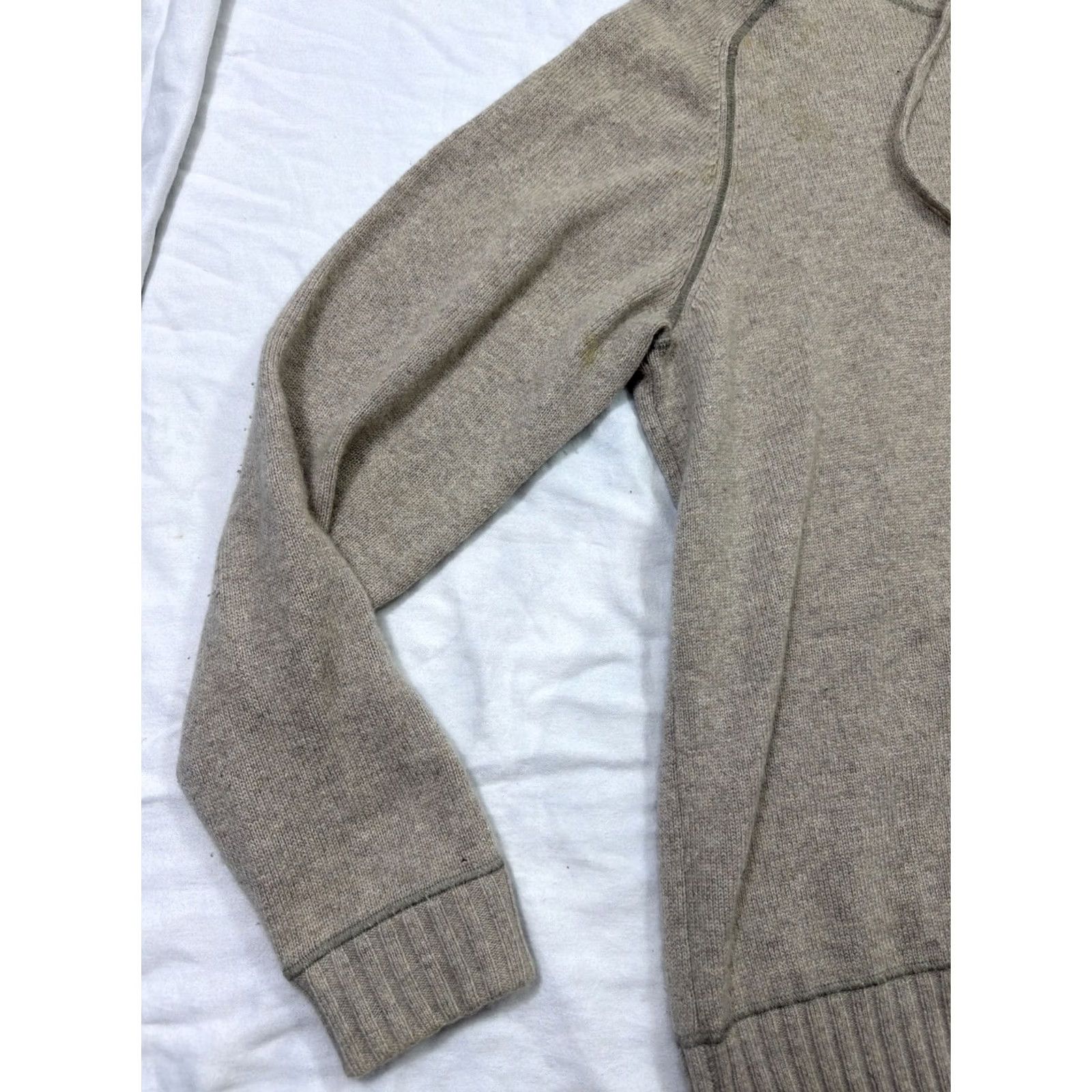 Everlane Everlane Women’s Large Pullover Hooded Sweatshirt Taupe Cashmere Beige Size L / US 10 / IT 46 - 3 Thumbnail