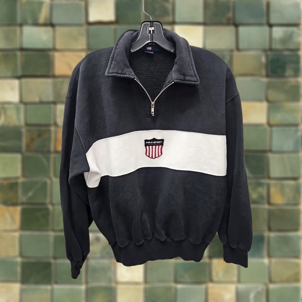 Vintage VINTAGE Polo Sport Ralph Lauren X K SWISS Quarter Zip Sweater Mens Small Size US S / EU 44-46 / 1 - 1 Thumbnail
