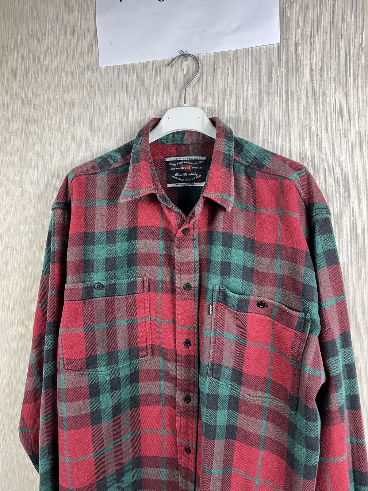 Flannel × Levi's × Vintage Vintage Levi’s plaid flannel shirt checked jacket black tab Size US M / EU 48-50 / 2 - 20 Thumbnail