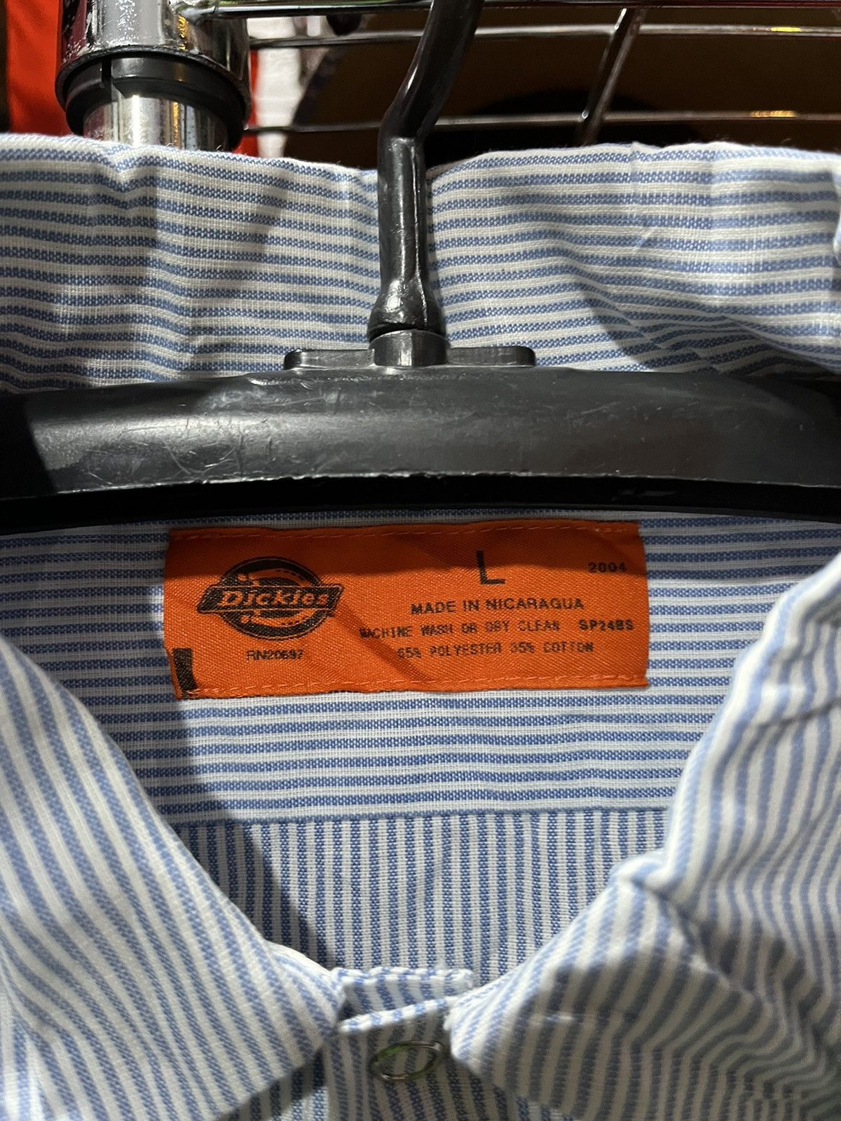 Dickies × Vintage Dickies Workwear 2 Pockets Striped Shirt 90s Size US L / EU 52-54 / 3 - 4 Thumbnail