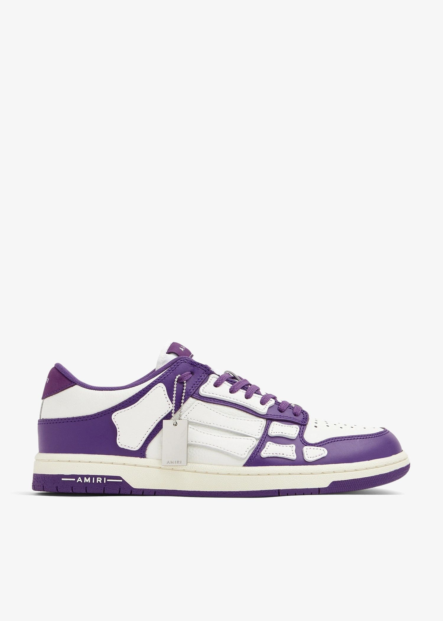 Amiri o1gr1nt0426 Skel Low-Top Sneakers in Purple/White Size US 15 / EU 48 - 1 Thumbnail