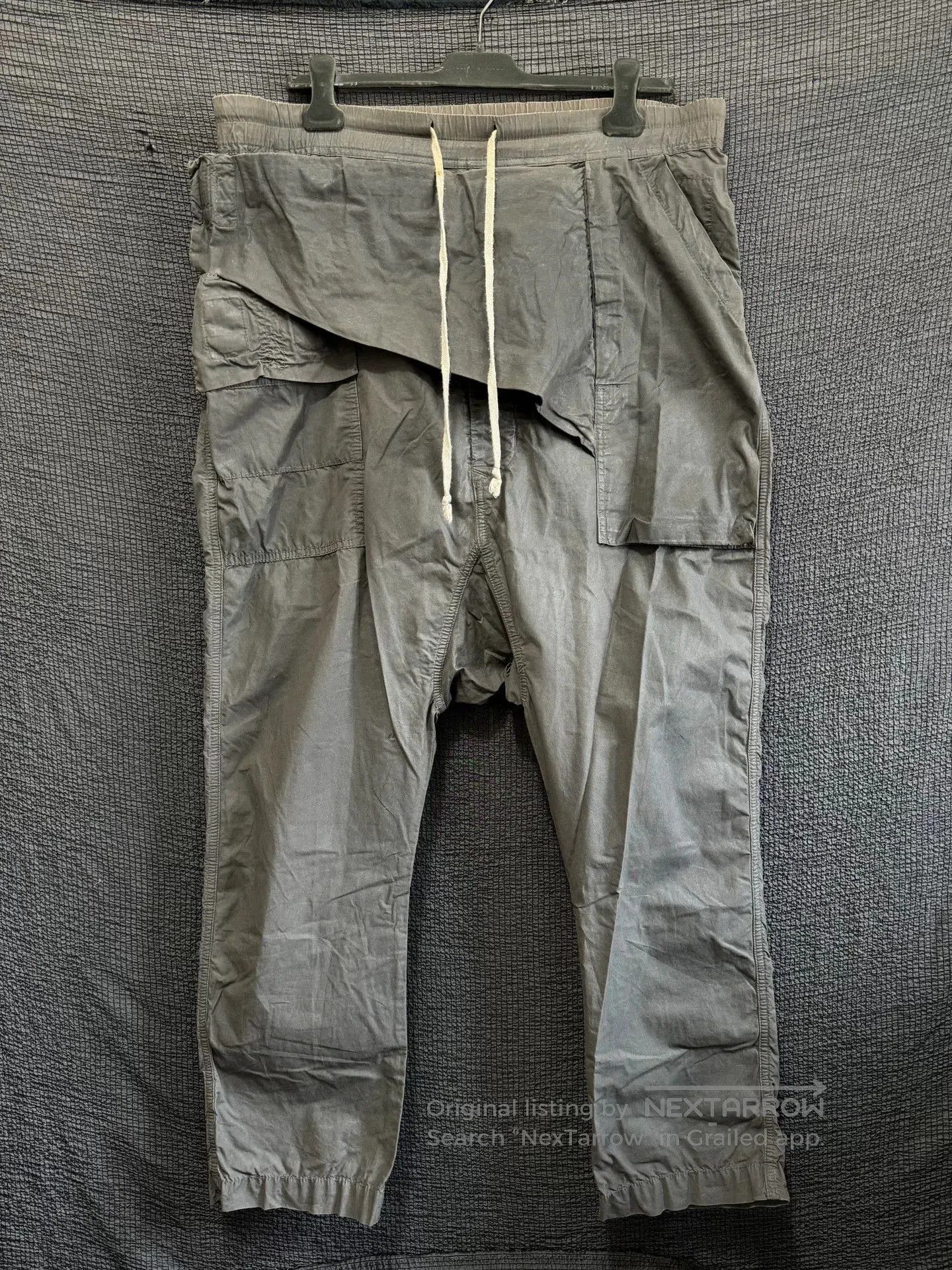Rick Owens Rick Owens Gray Cargo Drop-Crotch Pants. Size US 28 / EU 44 - 1 Thumbnail