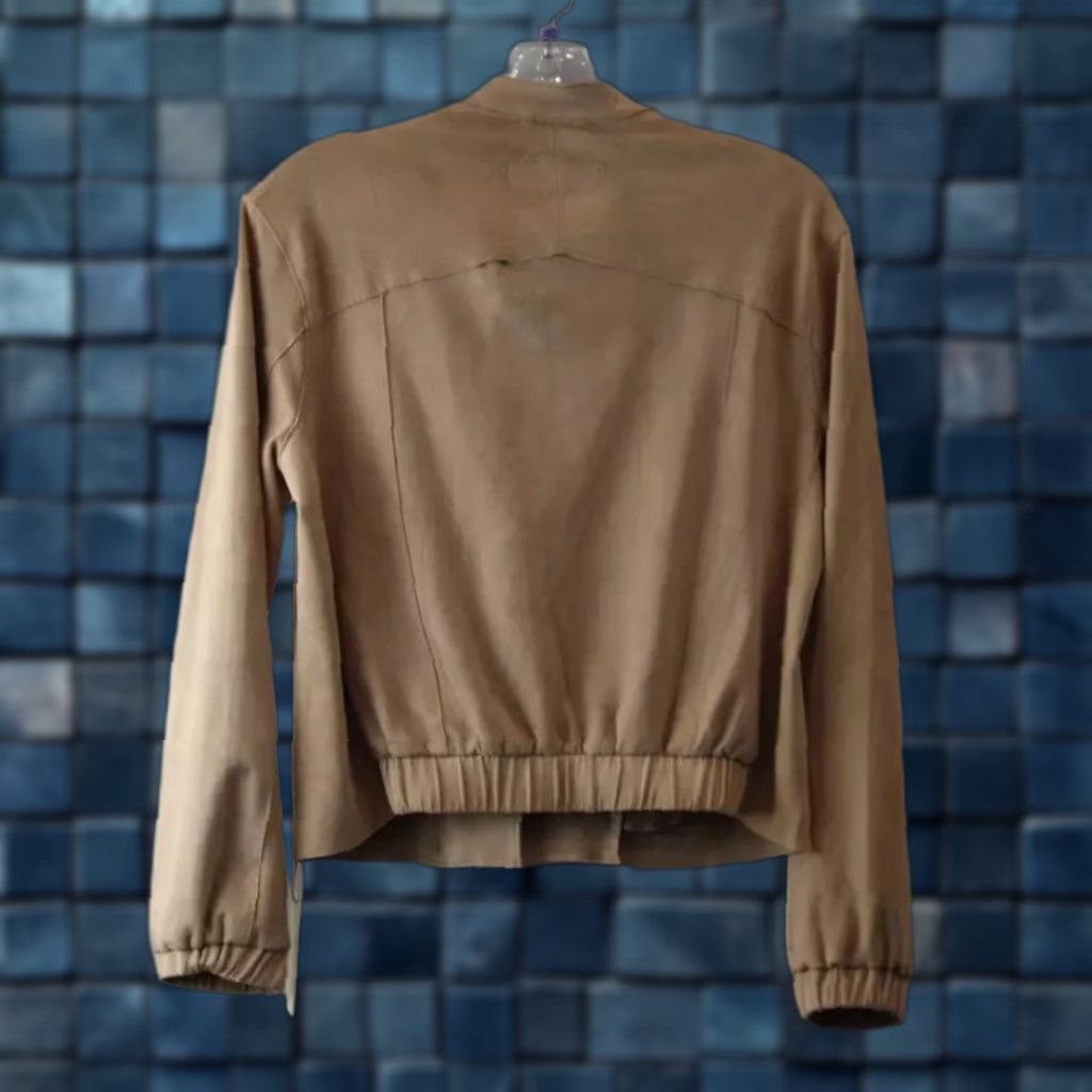 Vintage NEW NWT Women BlankNYC Beige Faux Suede Asymmetrical Moto Fashion Jacket Size XS Size XS / US 0-2 / IT 36-38 - 1 Thumbnail