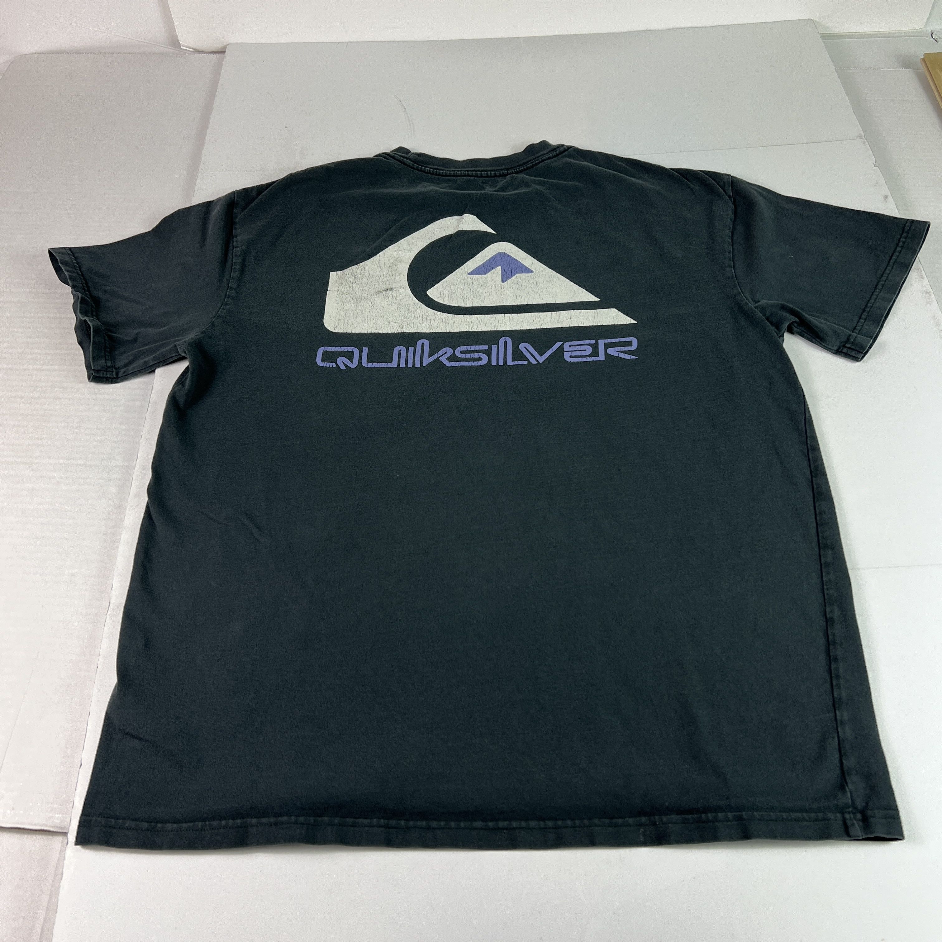Quiksilver Quiksilver Shirt Black Faded Print Surfer Short Sleeve Tee Size US M / EU 48-50 / 2 - 8 Thumbnail