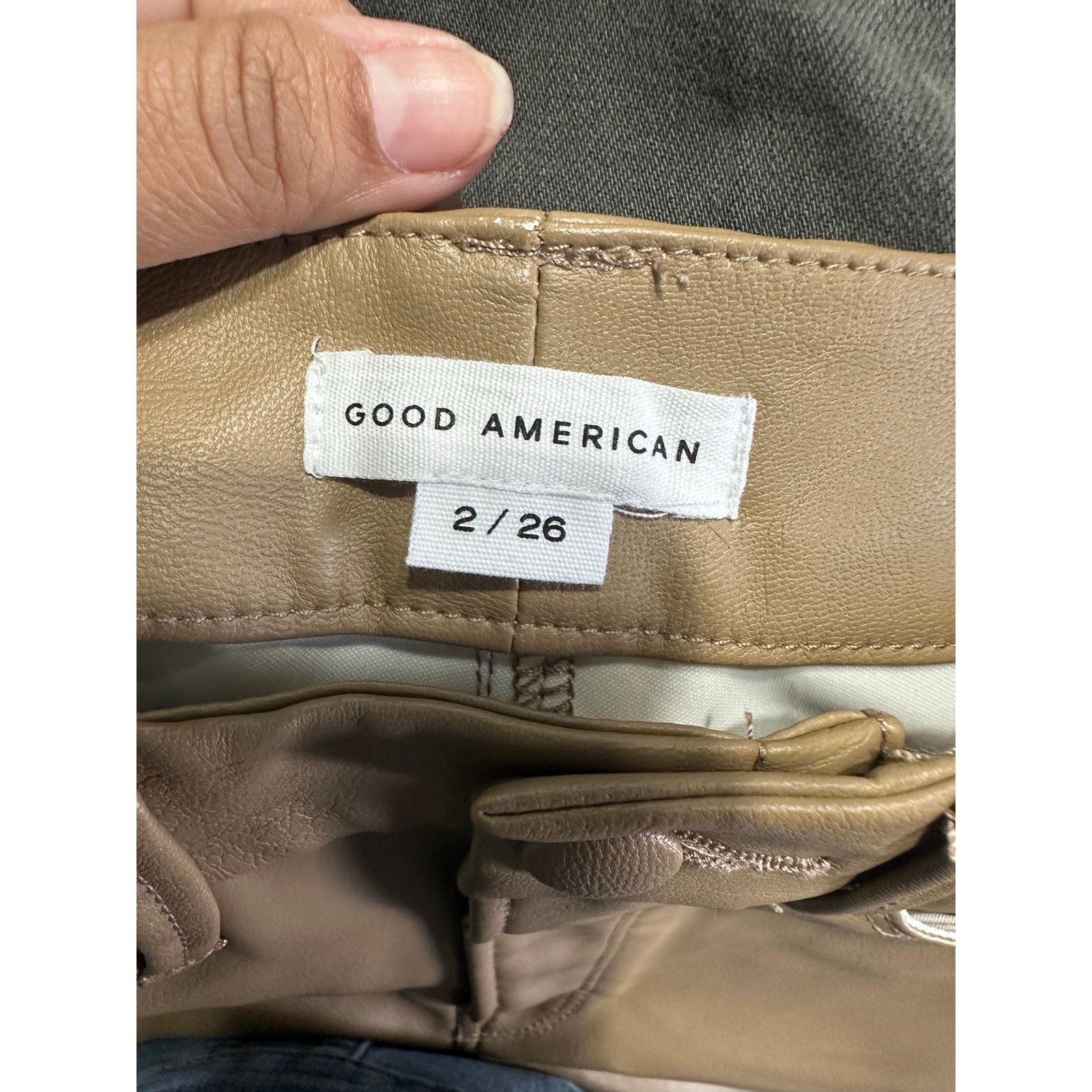 Good American Good American Better Than Leather Faux Leather Pants Size 26" / US 2 / IT 38 - 7 Thumbnail