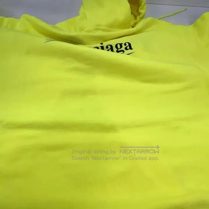 Balenciaga Balenciaga Neon Yellow Logo Long Sleeve Sweatshirt. Size US M / EU 48-50 / 2 - 9 Thumbnail