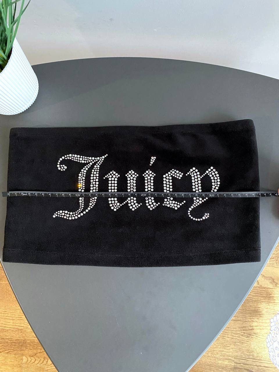 Designer × Juicy Couture Juicy Couture Black Velour Cropped Top Y2K, Size M Size M / US 6-8 / IT 42-44 - 6 Thumbnail