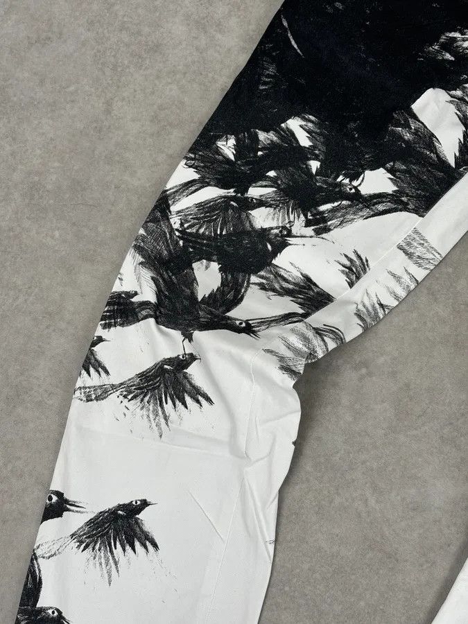Dsquared2 AW2015 Dsquared2 Black White Denim Floral Print Straight Jeans Size US 32 / EU 48 - 10 Thumbnail
