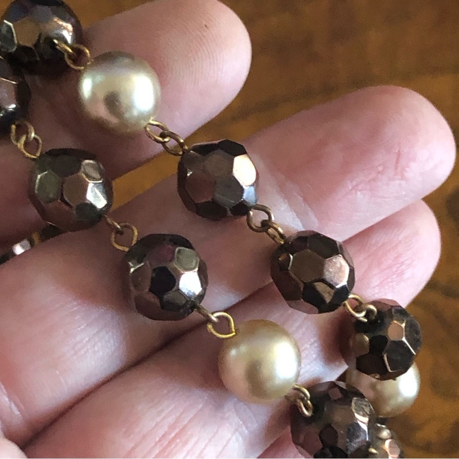 Vintage Vintage salvaged chunky bead and pearl long length necklace Size ONE SIZE - 8 Thumbnail