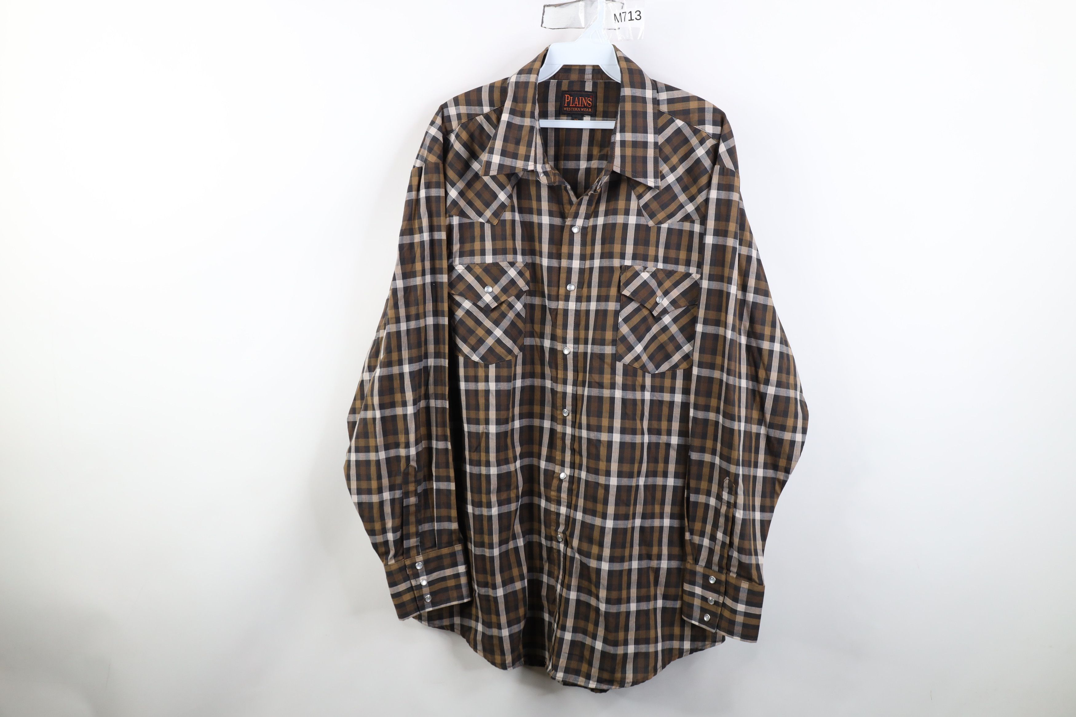 Vintage Vintage 90s Streetwear Cowboy Rodeo Snap Button Shirt Plaid Size US XL / EU 56 / 4 - 1 Thumbnail