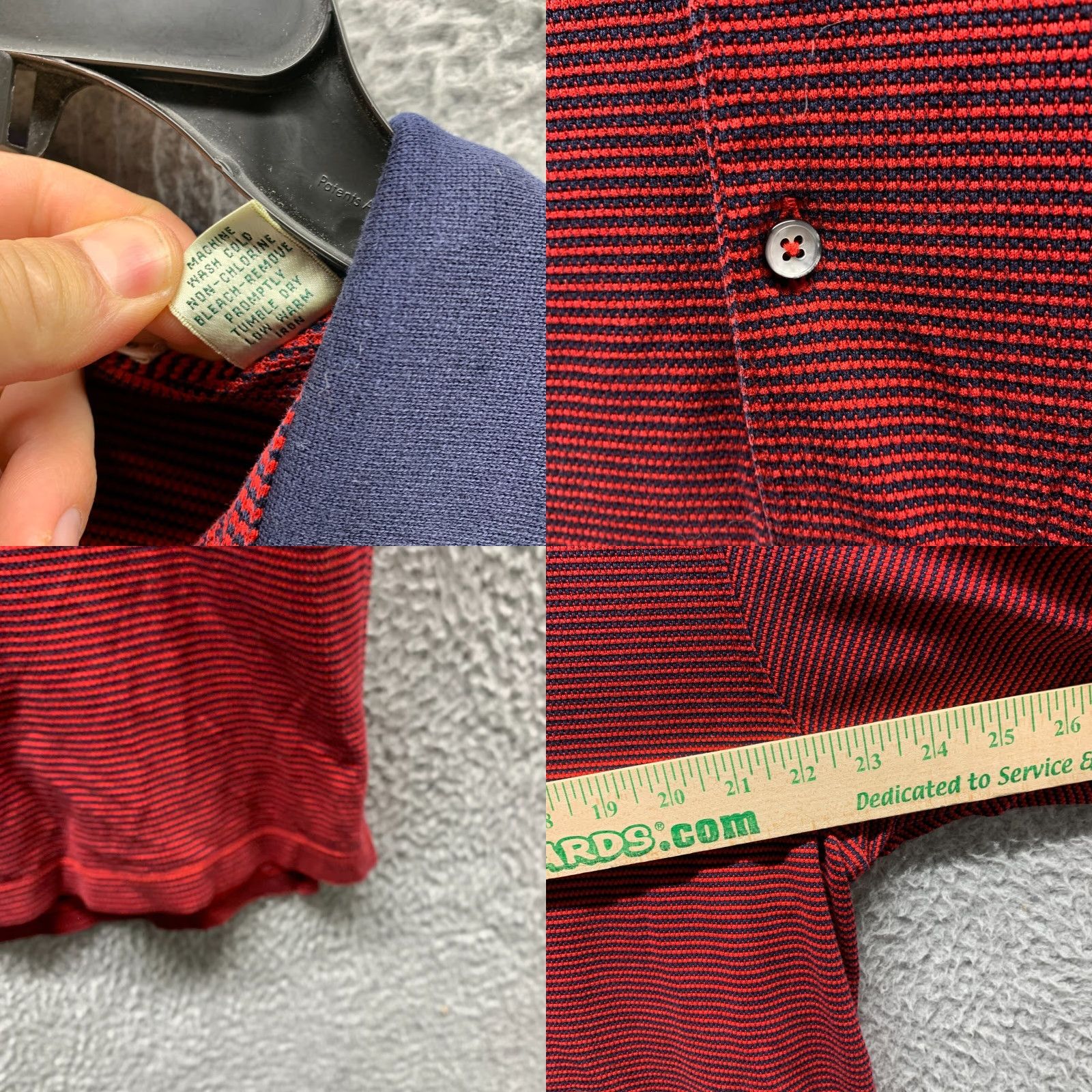 Vintage VINTAGE Fairway & Greene Polo Shirt Men's Regular L Red Striped 90s Golf Cotton Short/Long Sleeve Size US L / EU 52-54 / 3 - 8 Thumbnail